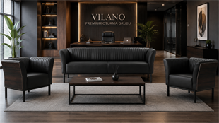 Vilano 3+1+1 Modern Ofis Oturma Grubu | Şık ve Sportif Tasarım