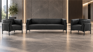 Wings 3+1+1 Ofis Oturma Grubu | Metal Ayaklı Modern Lobi ve Bekleme Takımı