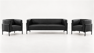 Wings 3+1+1 Ofis Oturma Grubu | Metal Ayaklı Modern Lobi ve Bekleme Takımı