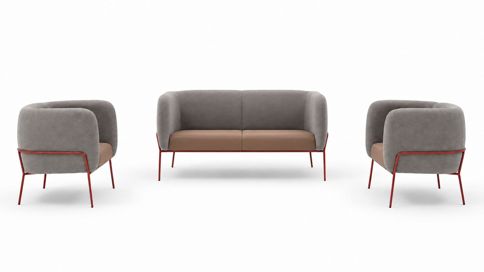 2+1+1 Cube Modern Ofis Bekleme ve Lounge Oturma Grubu – Minimalist Tasarım