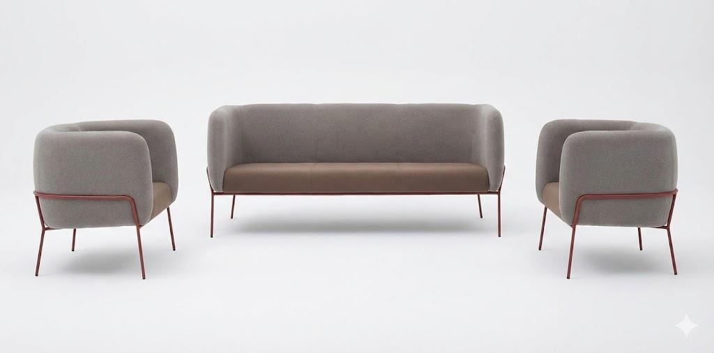 3+1+1 Cube Modern Ofis Bekleme ve Lounge Oturma Grubu – Minimalist Tasarım