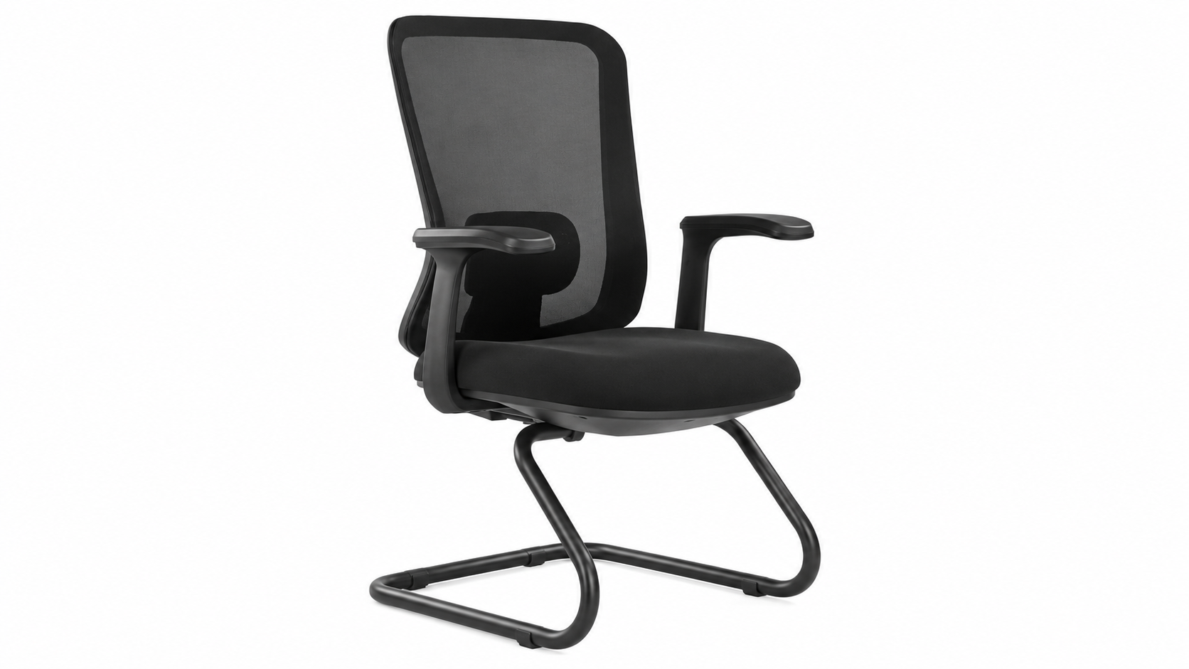 Belle 2 U Ayaklı Misafir Koltuğu | Ergonomik Fileli Sırt, Bel Destekli, Sabit Kollu Ofis Bekleme Koltuğu