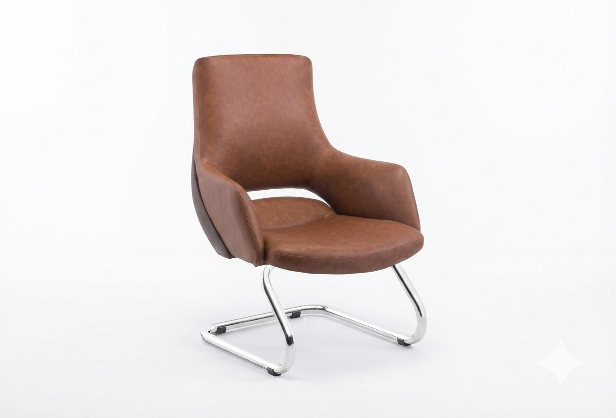 Comfort U Ayaklı Modern Misafir Koltuğu - Taba
