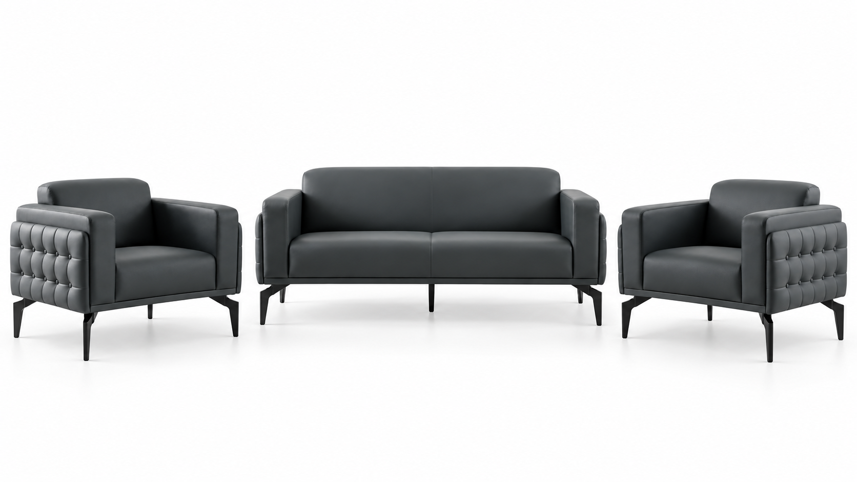 Elmore 2+1+1 Ofis Oturma Grubu | Modern Bekleme ve Misafir Koltuk Takımı