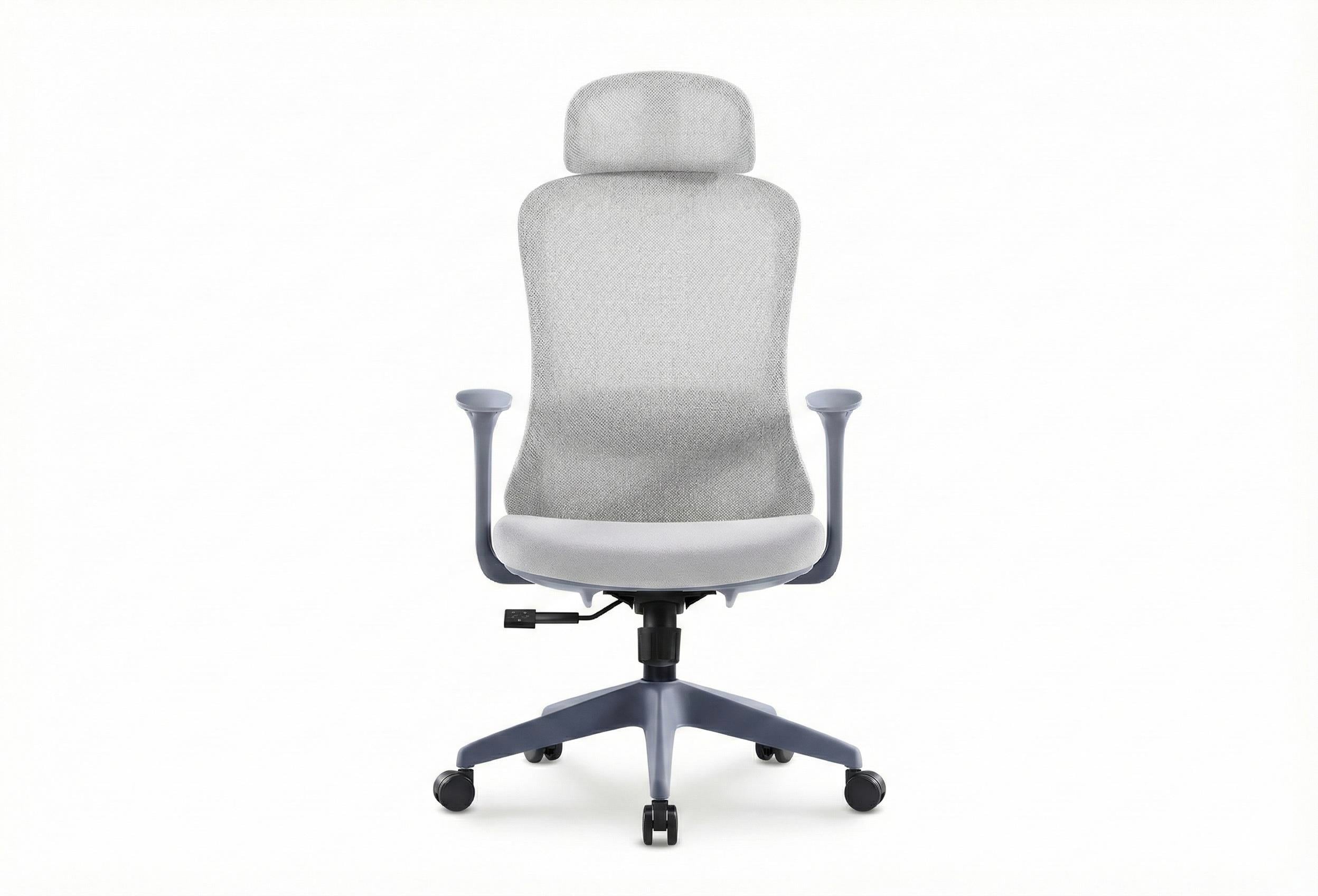 Ferrara Gri İthal Ergonomik Fileli Yönetici ve Çalışma Koltuğu – Başlıklı Model