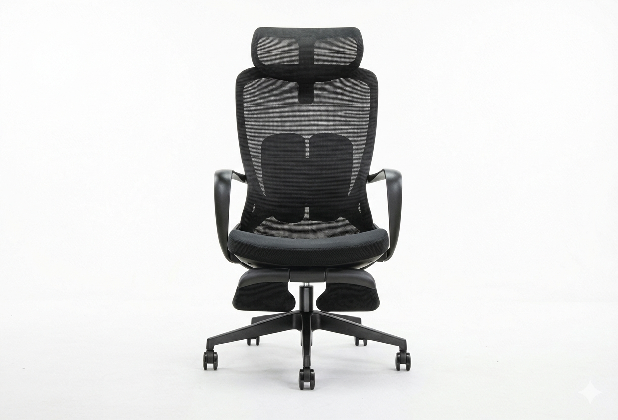 Siena Siyah Ayak Uzatmalı İthal Ergonomik Yönetici Koltuğu