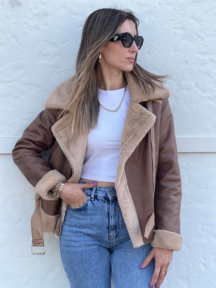 Açık Kahve Bıker Mont 