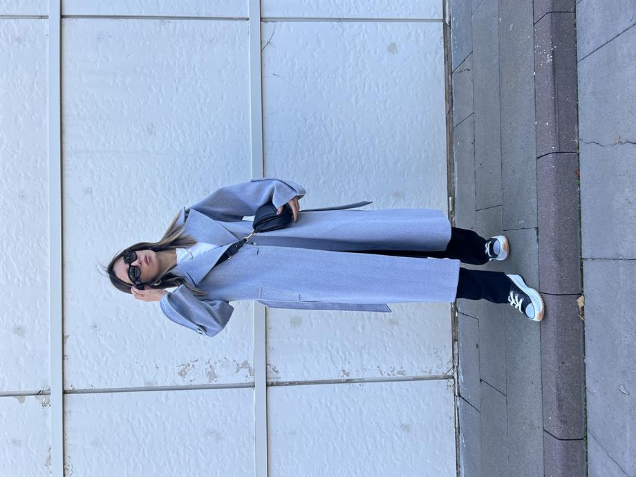 Balık Sırtı Premium Kaşe Kaban