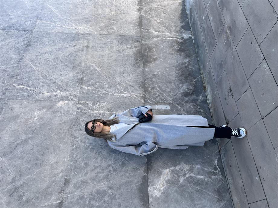 Balık Sırtı Premium Kaşe Kaban