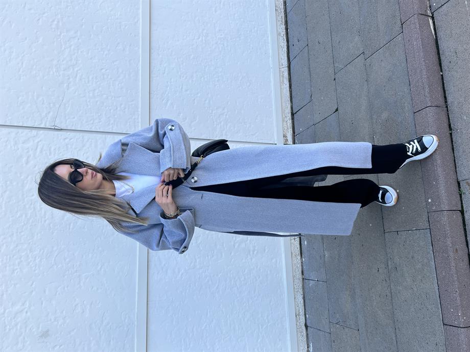 Balık Sırtı Premium Kaşe Kaban