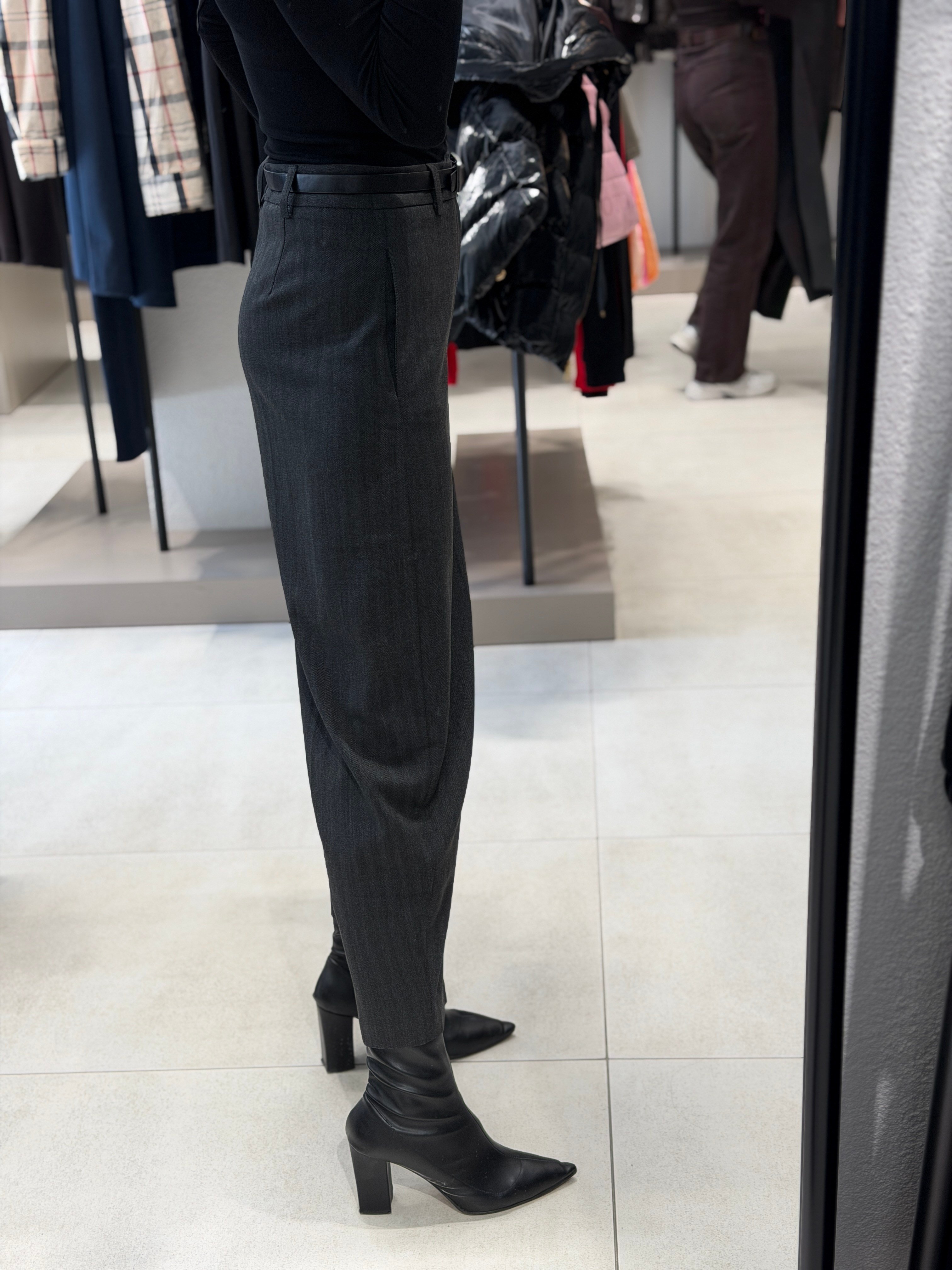 Barrel Pantolon 442 Balıksırtı FÜME