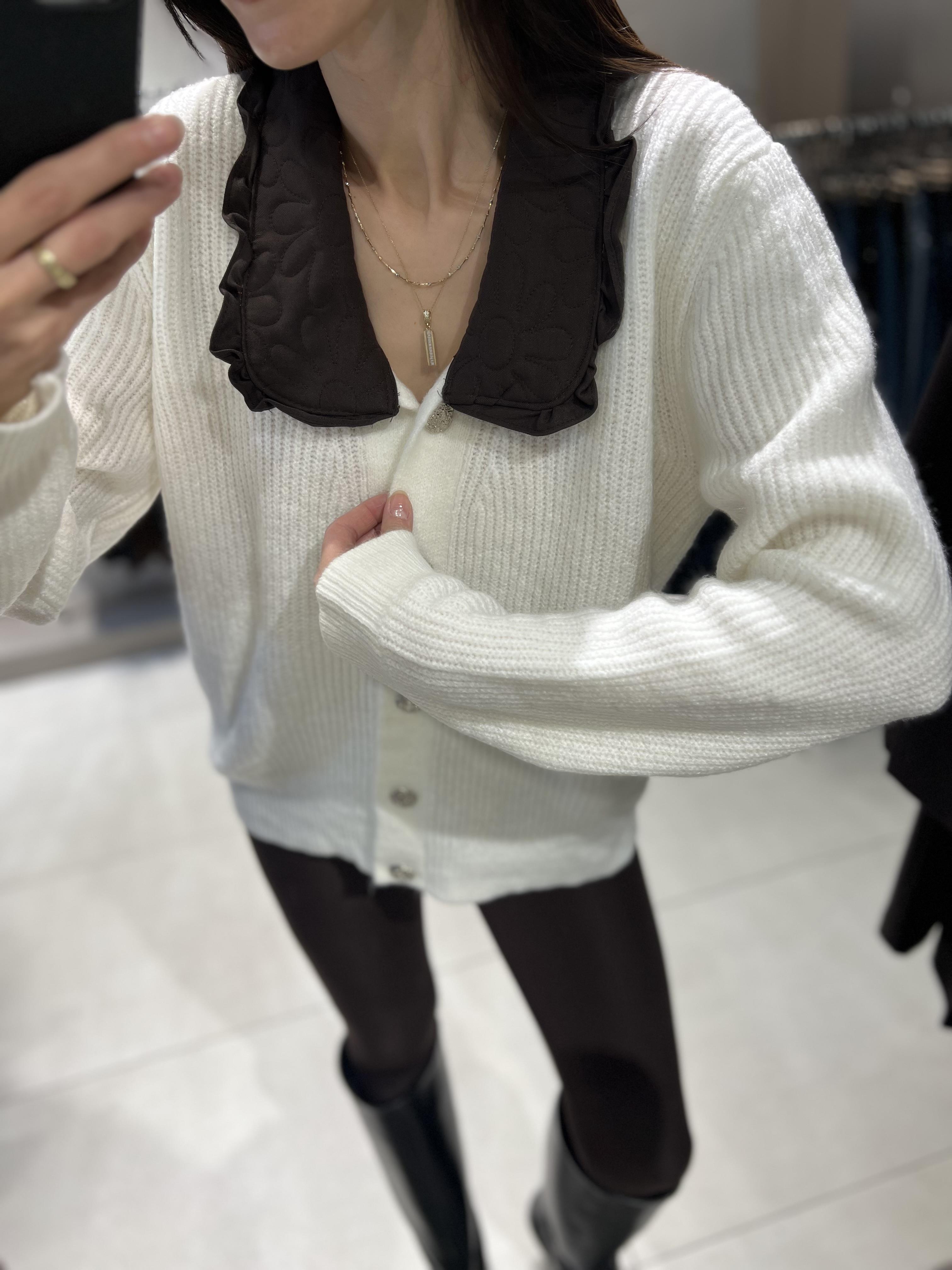 Bebe Yaka Ekru Hırka