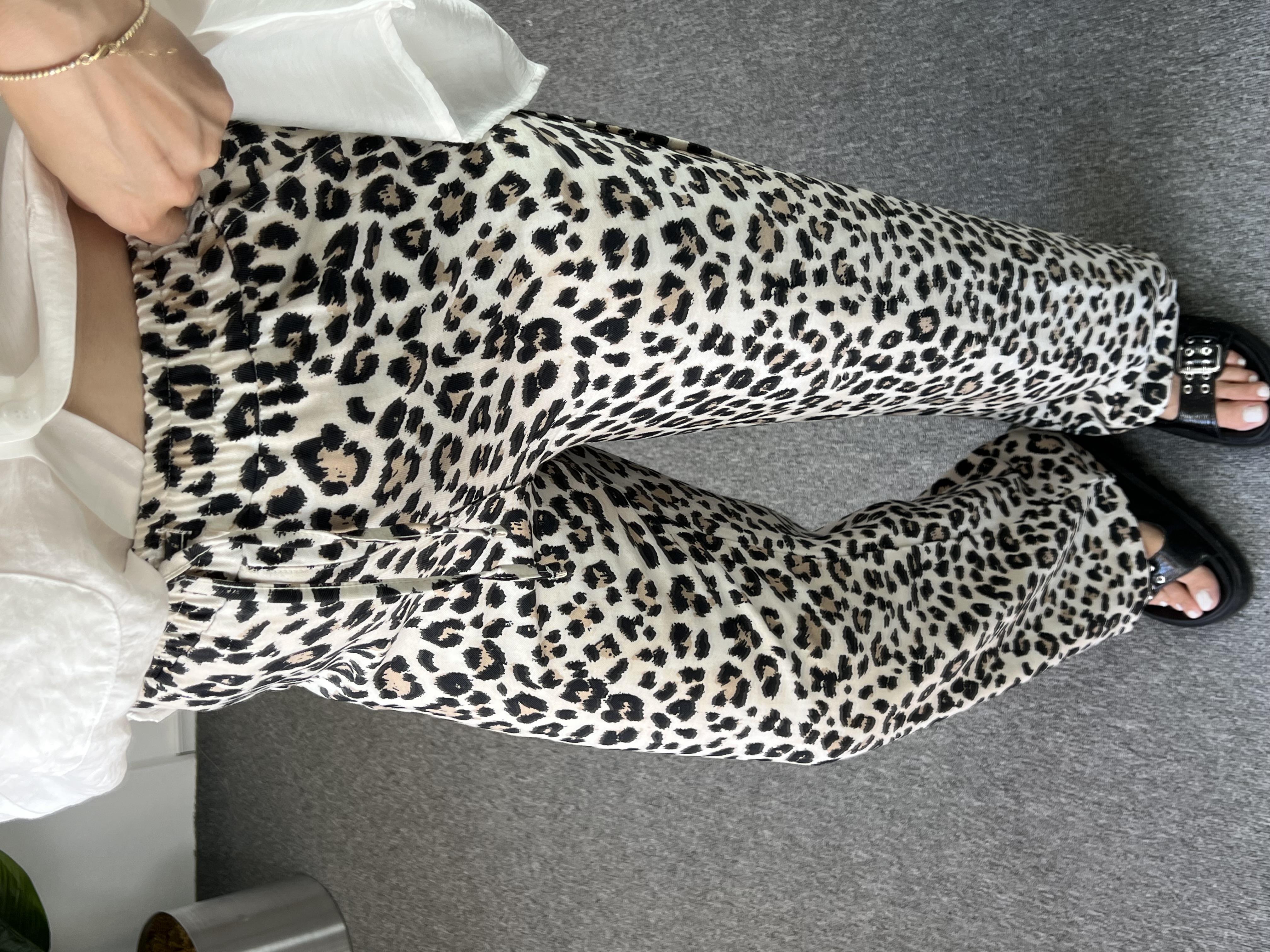 Beli Lastikli Leopar Pantolon