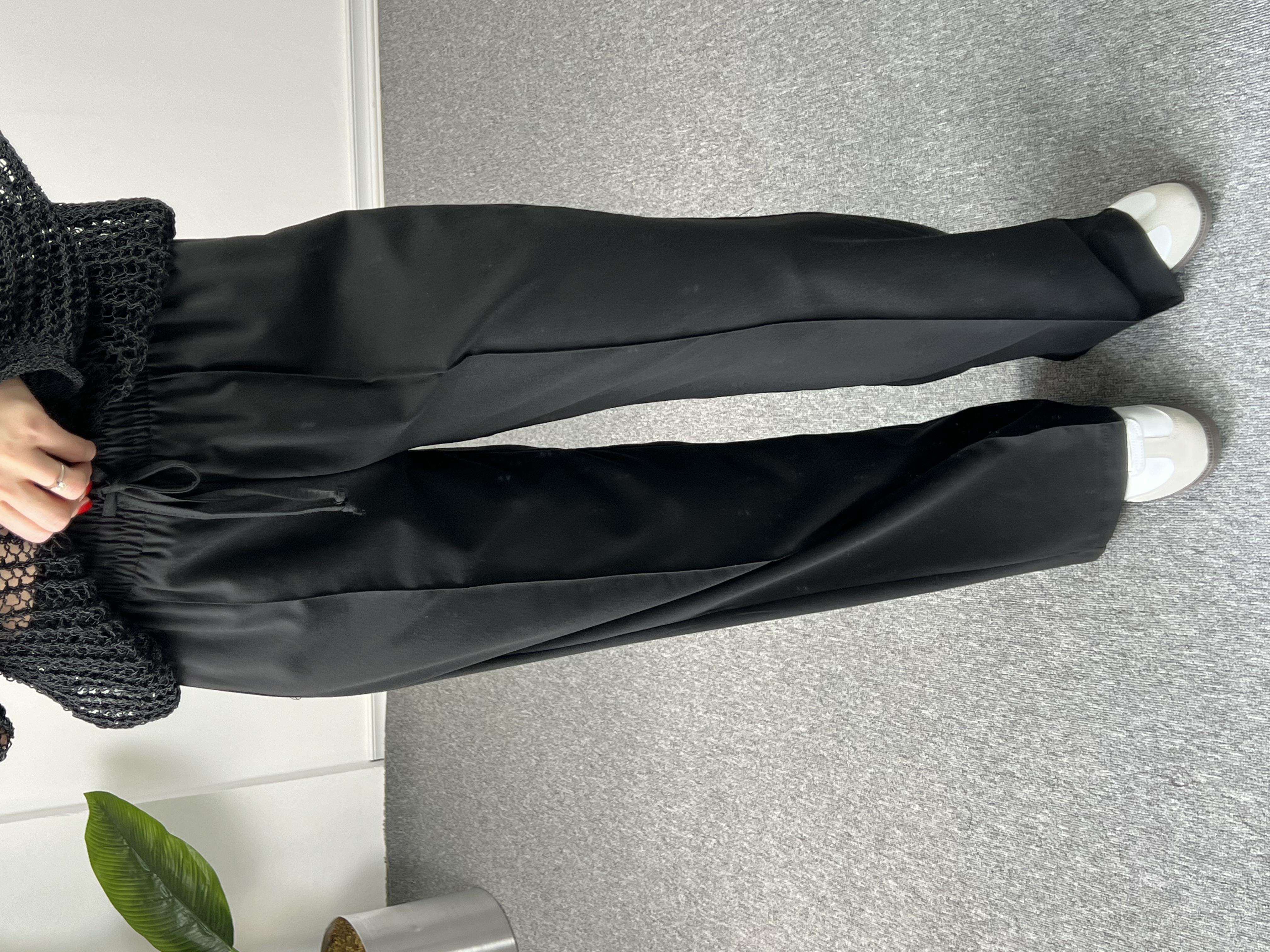 Beli Lastikli Siyah Palazzo Pantolon