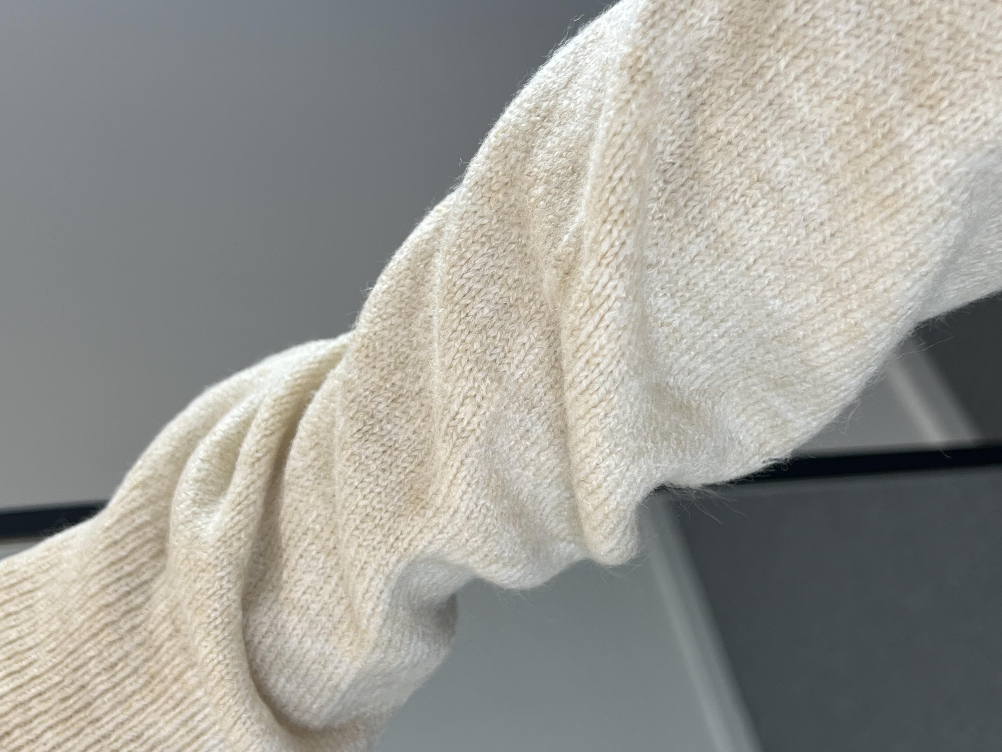 Bisiklet Yaka Krem Kazak