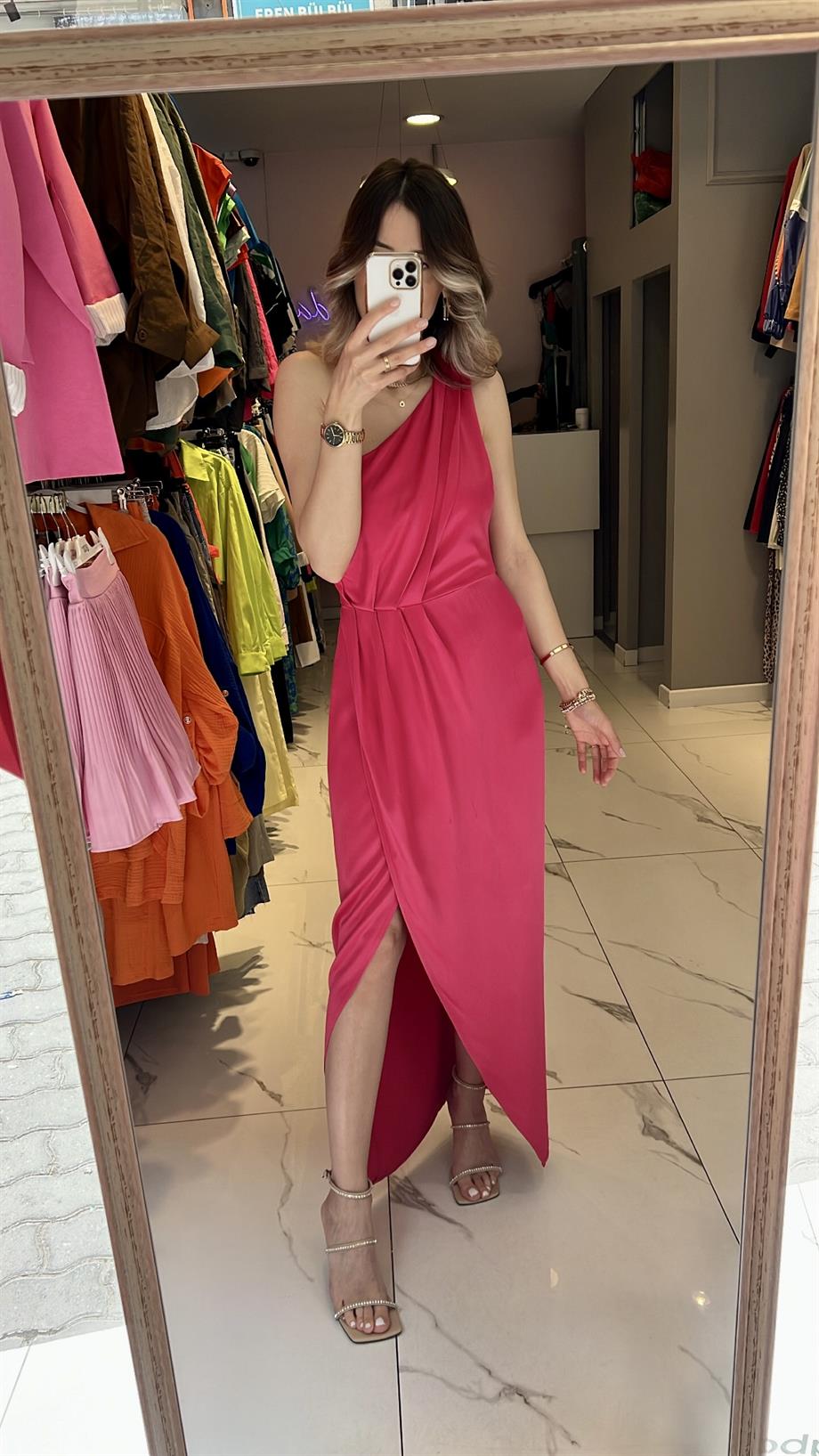 Bsl Saten Abiye Elbise