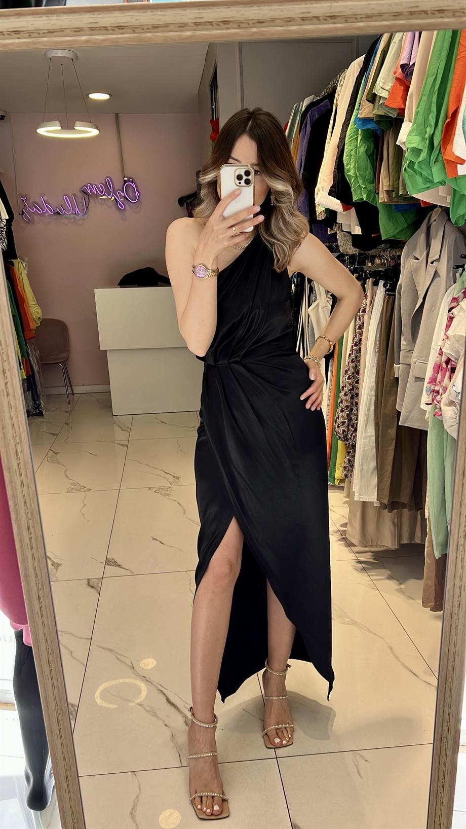 Bsl Saten Abiye Elbise