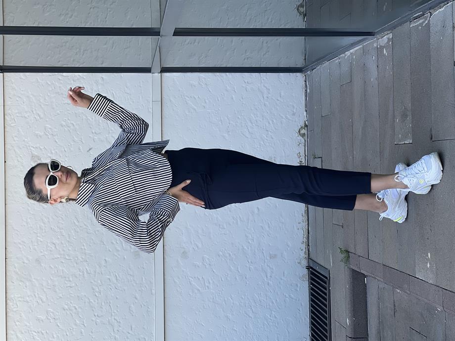 Çizgili Crop Gömlek