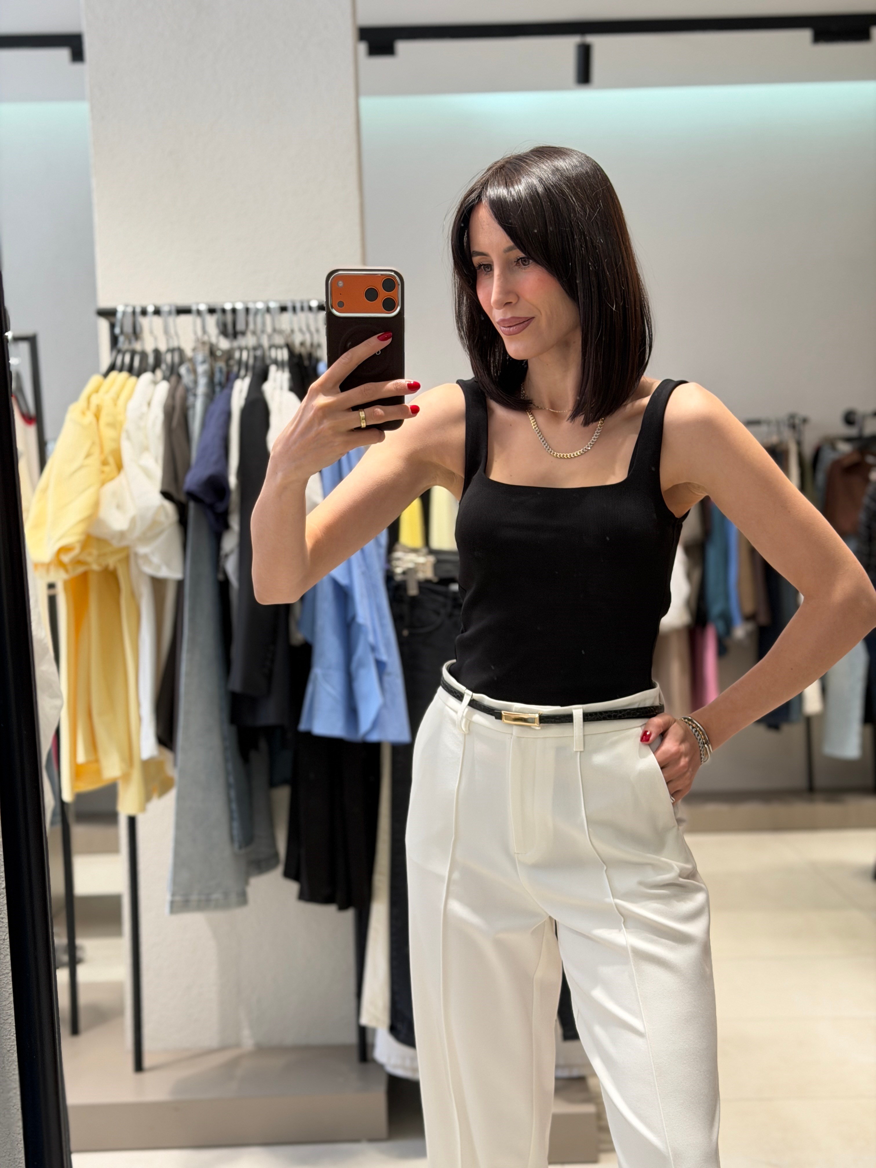 DİLVİN Kemerli Havuç Pantolon BEYAZ