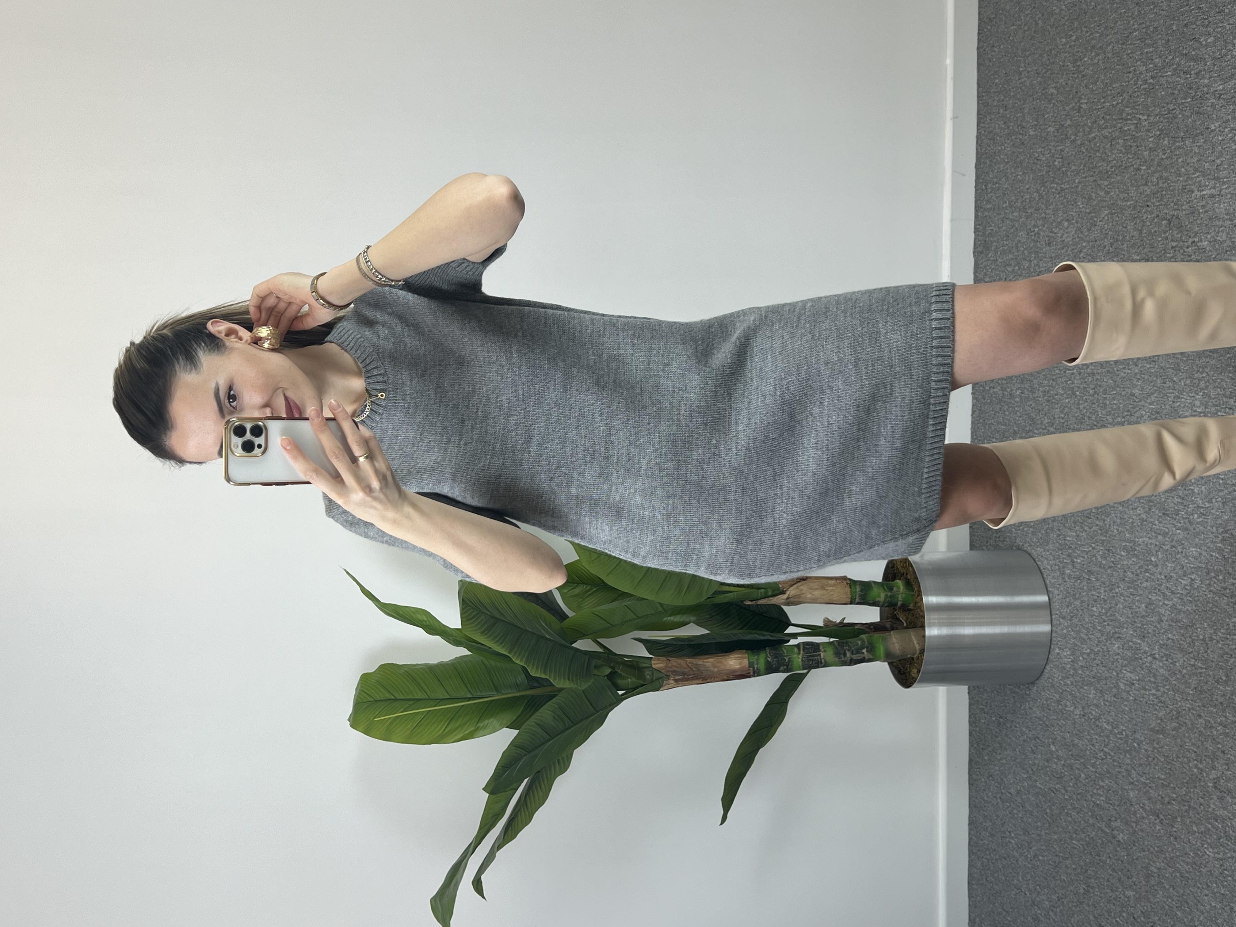 Dilvin Kısa Kollu Triko Elbise