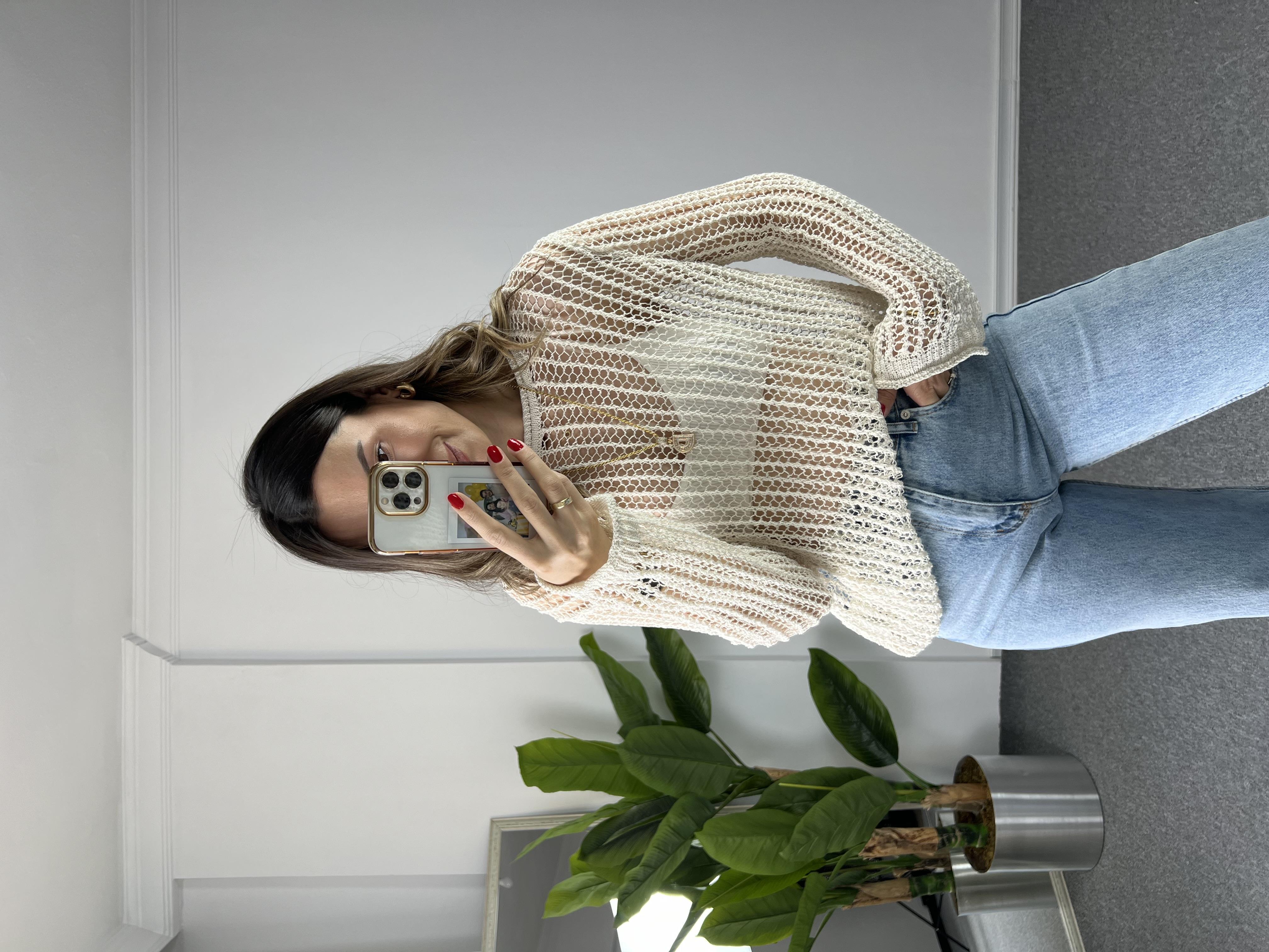 Dilvin Krem File Bluz