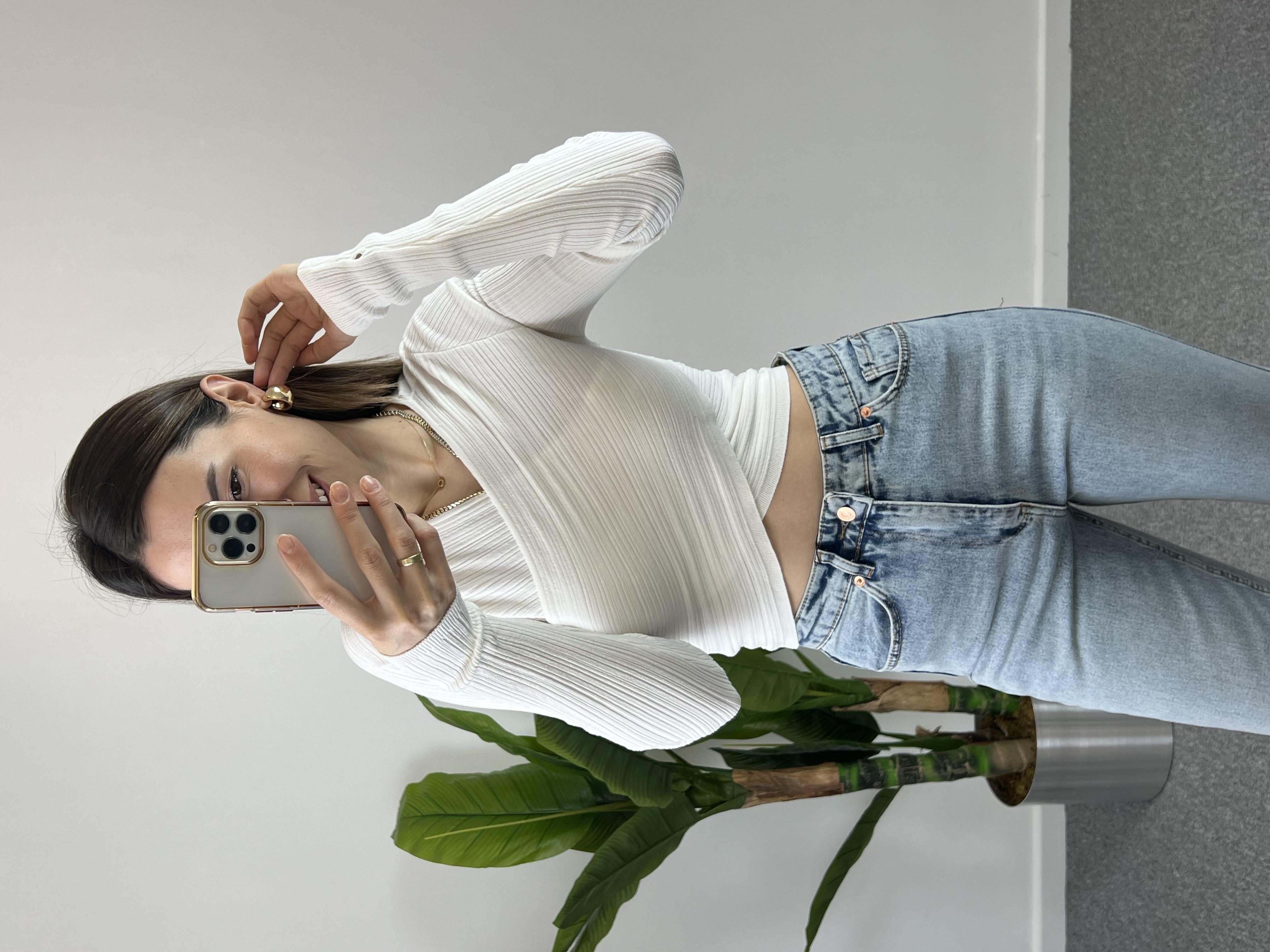 Dilvin Önü Çapraz Bluz