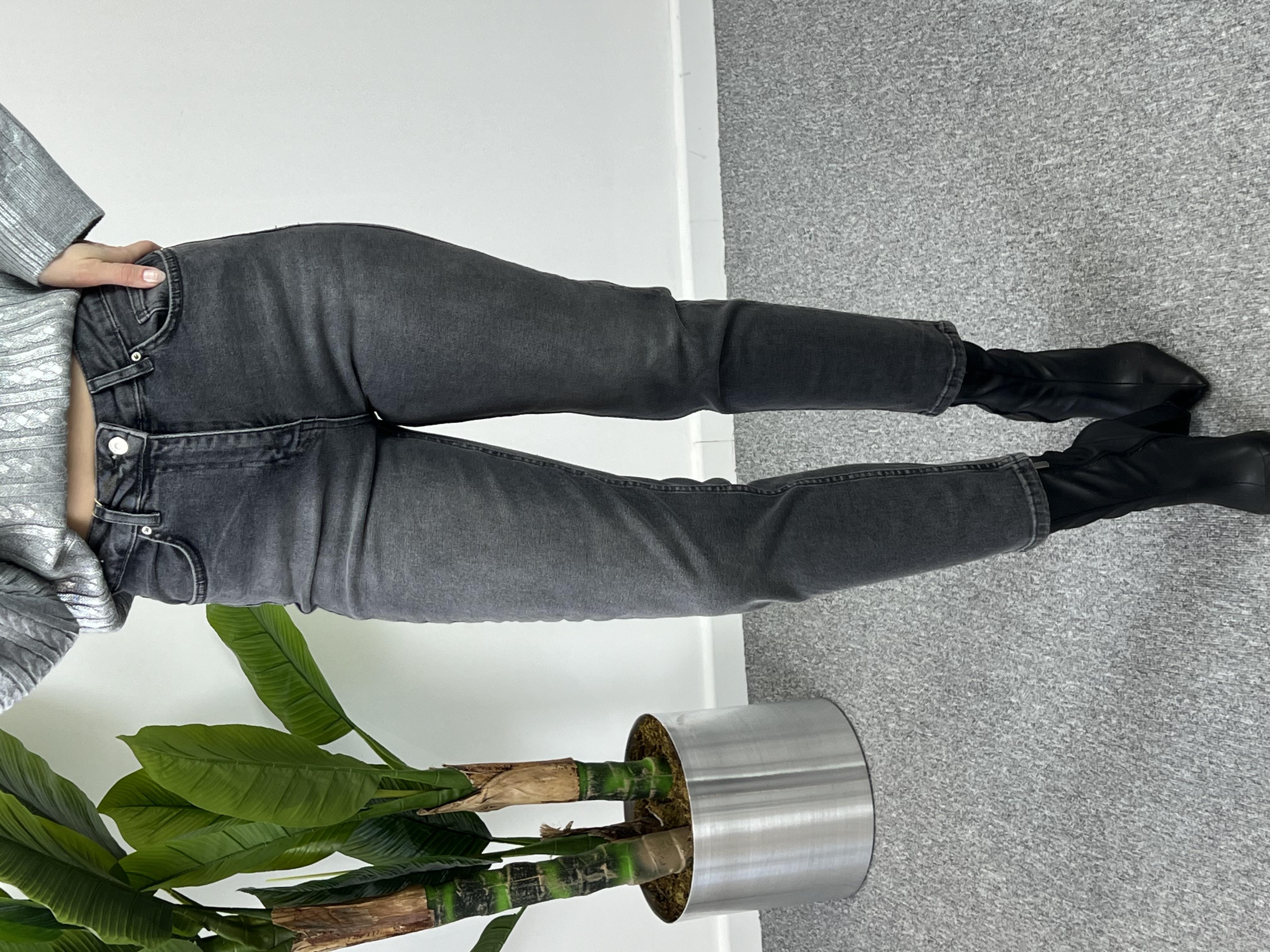 Dilvin yüksek bel füme mom jean
