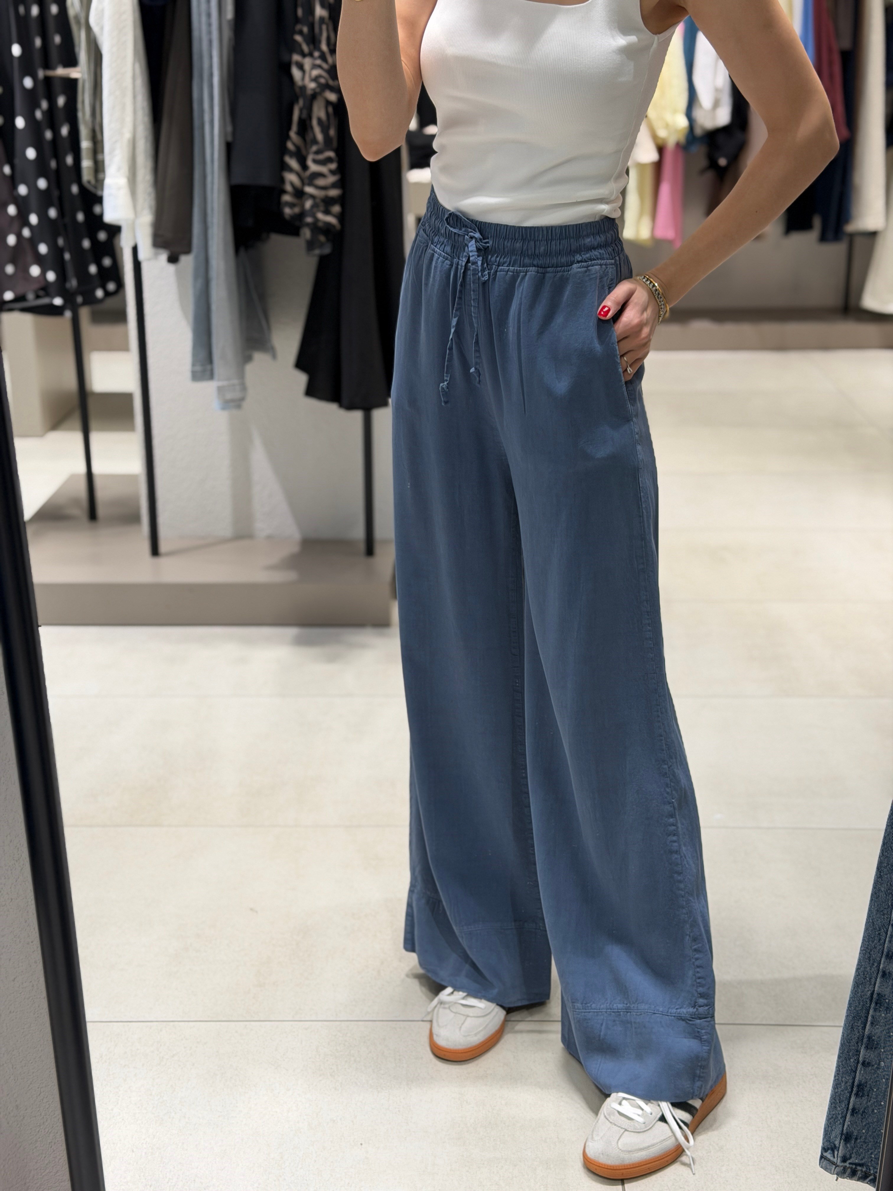 Dubble Paça Tensel Pantolon MAVİ