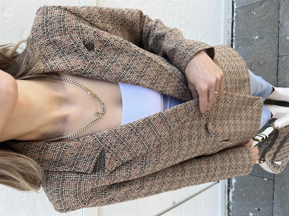 Etnik Desen Blazer Ceket