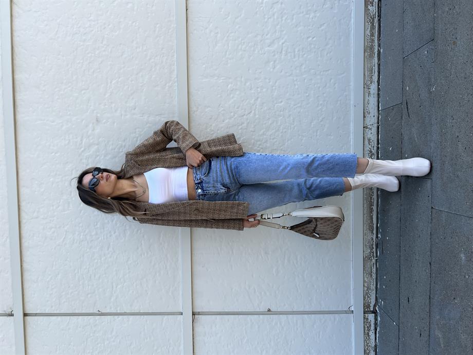 Etnik Desen Blazer Ceket