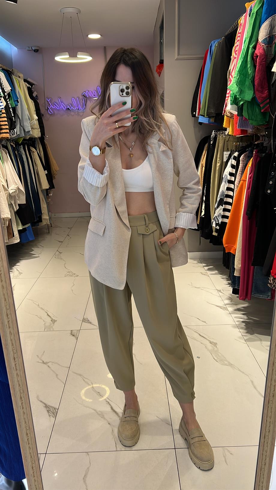 Fsp Keten Blazer Ceket 