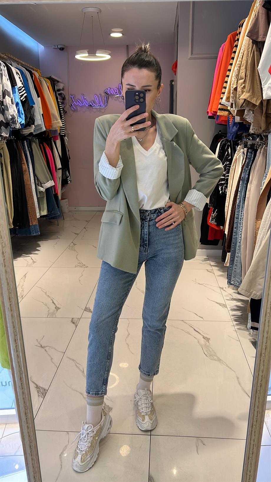 Fsp Keten Blazer Ceket