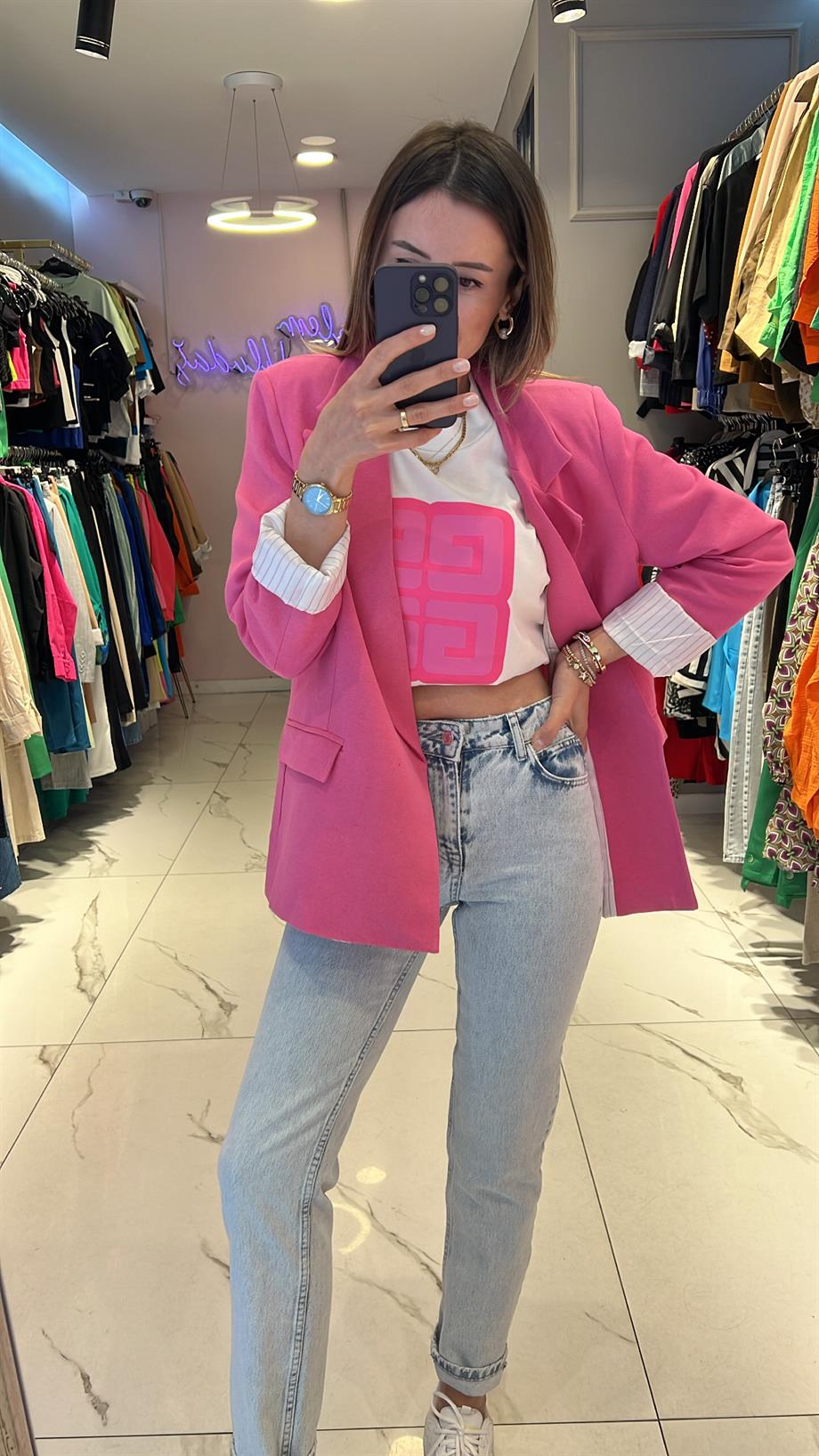 Fsp Keten Blazer Ceket
