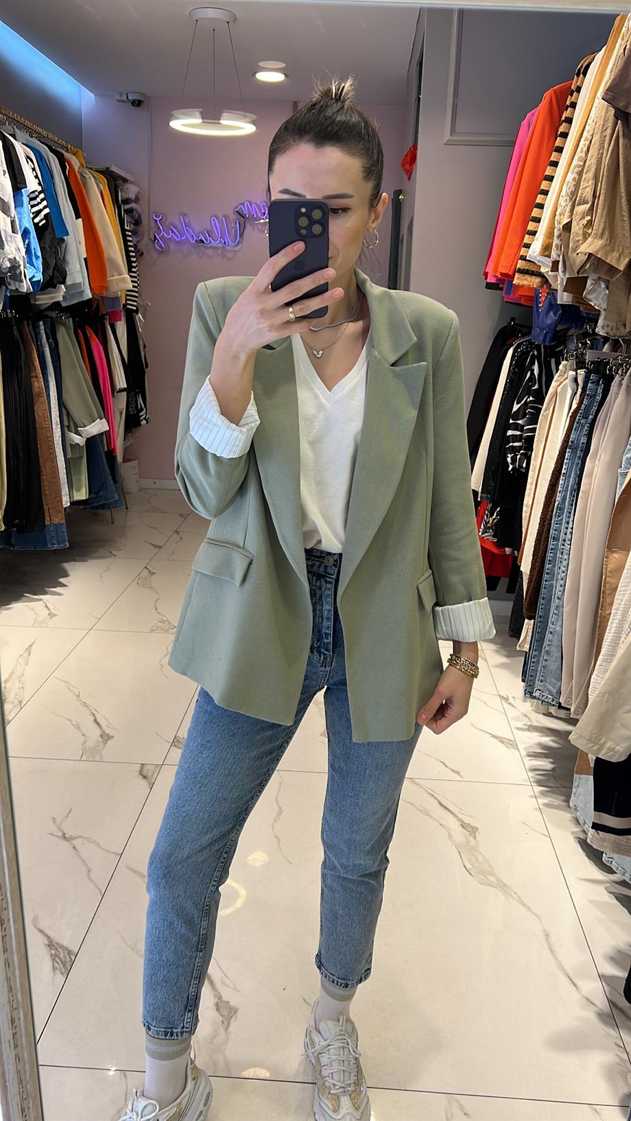 Fsp Keten Blazer Ceket