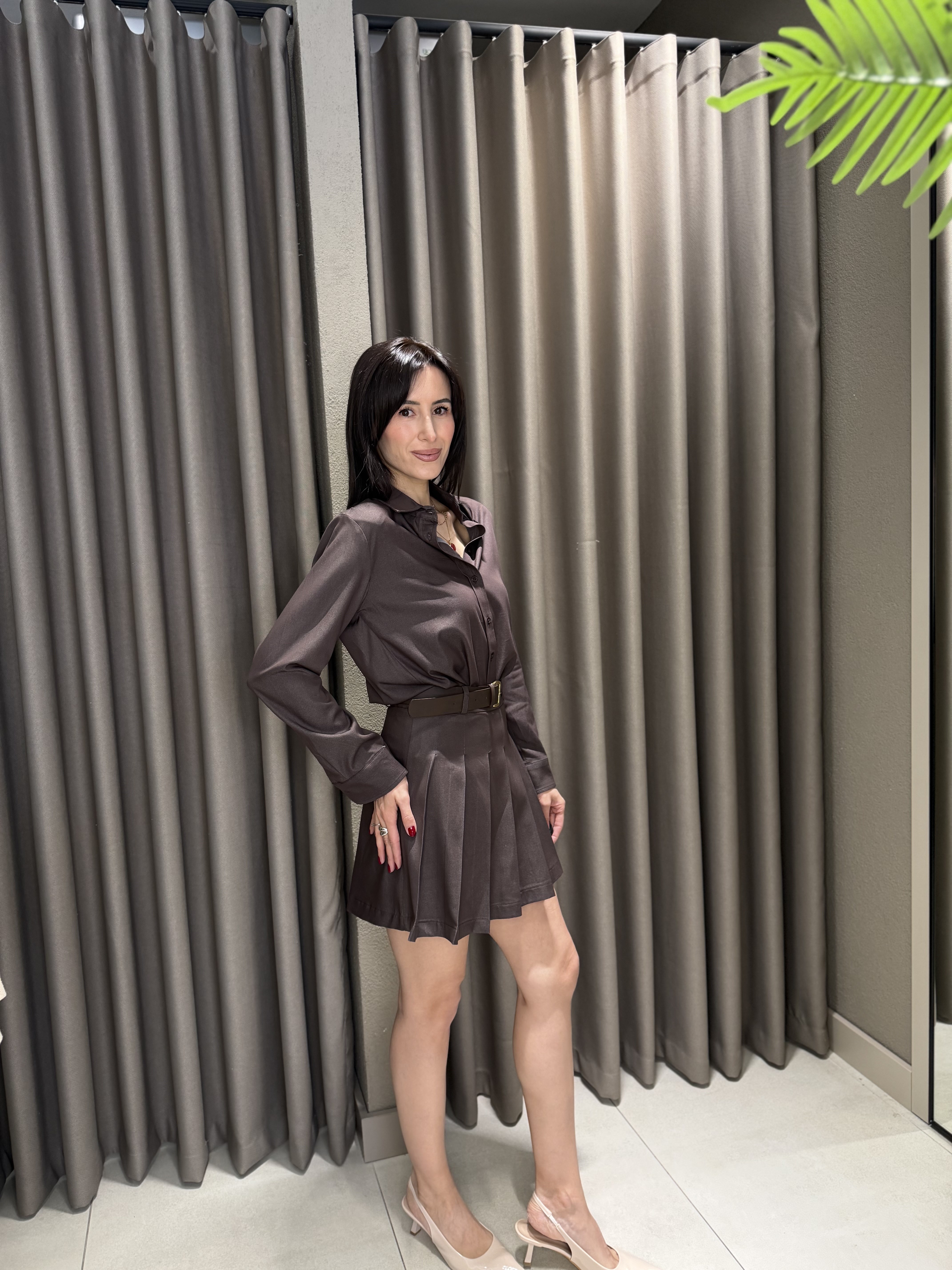 GÖMLEK ETEK İKİLİ TAKIM KAHVE