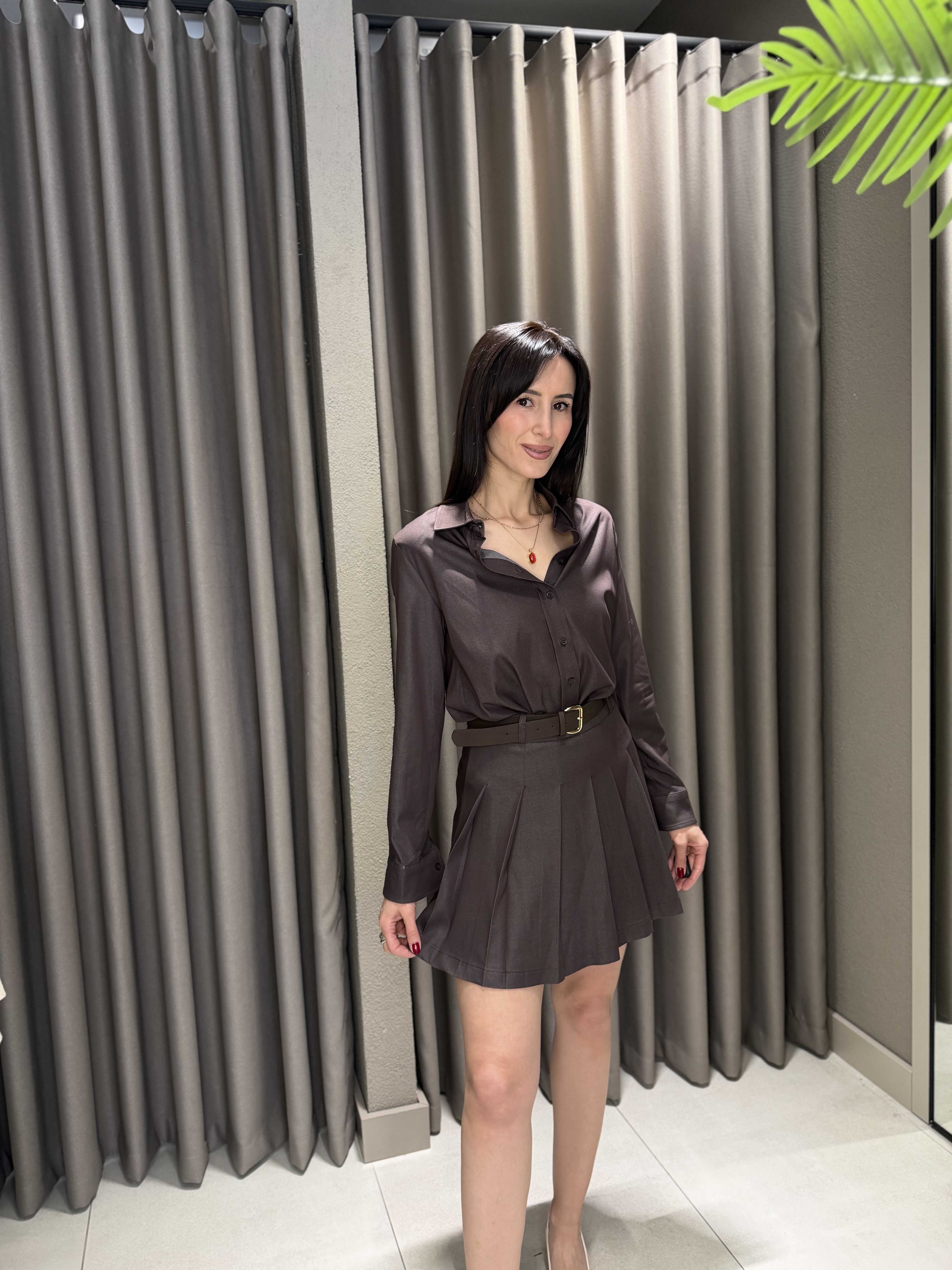 GÖMLEK ETEK İKİLİ TAKIM KAHVE