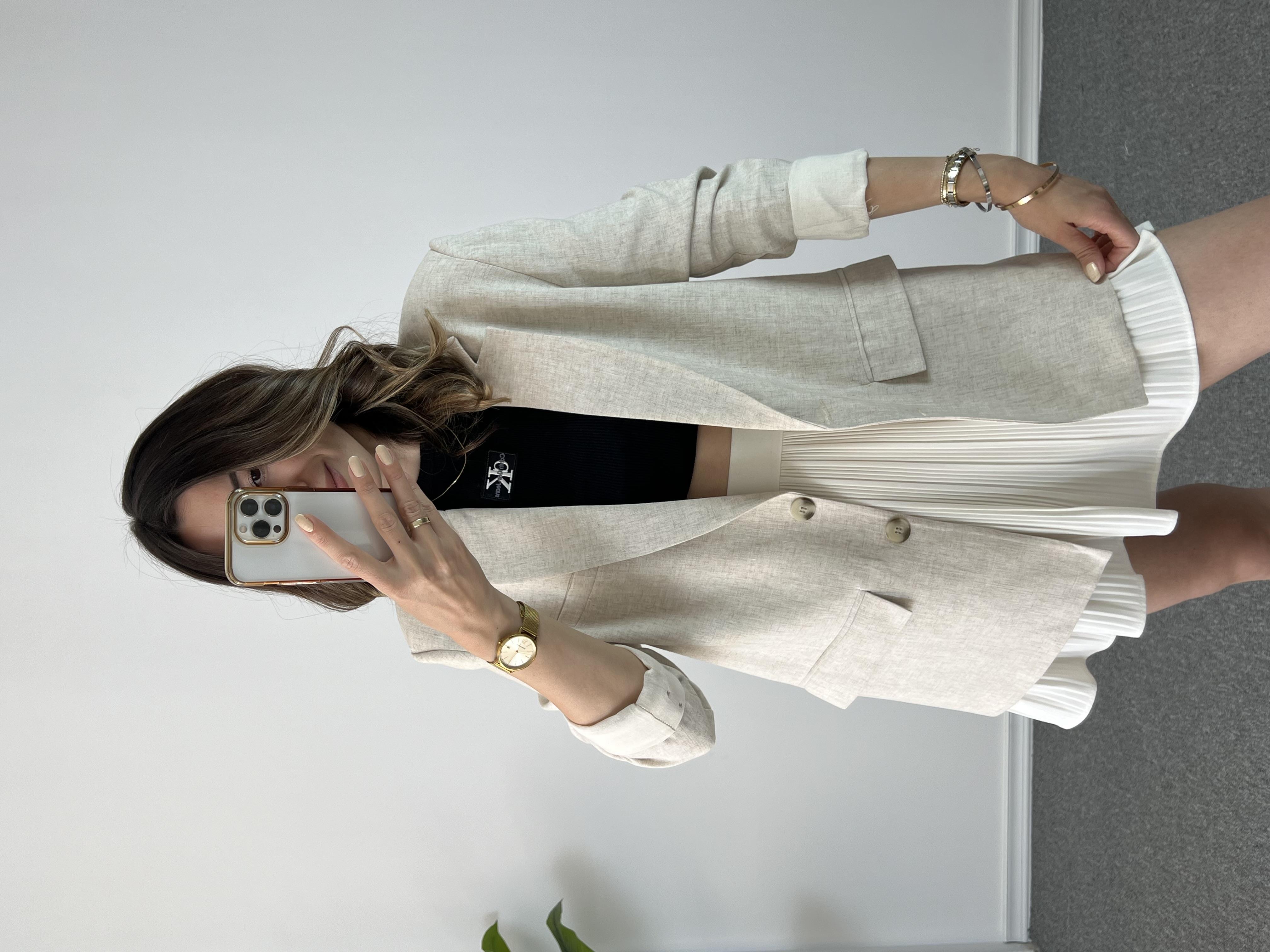 Ham Keten Blazer Ceket
