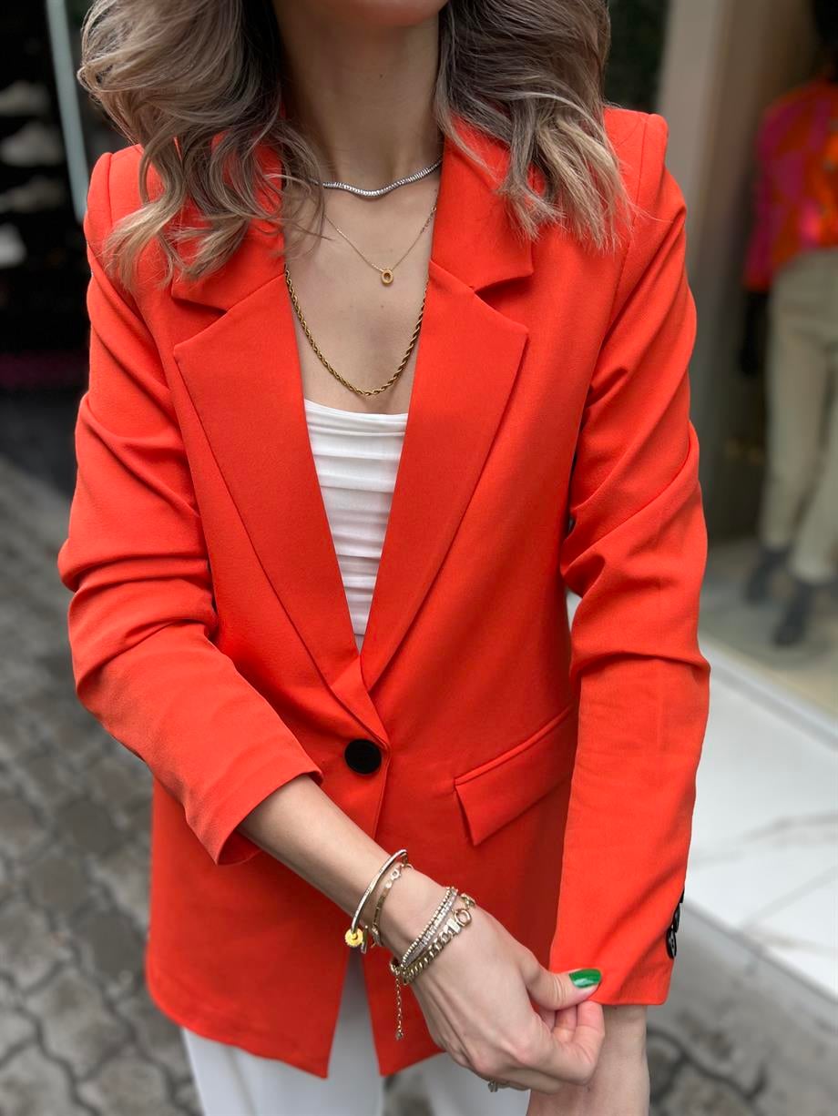 Hyl Turuncu Blazer Ceket 