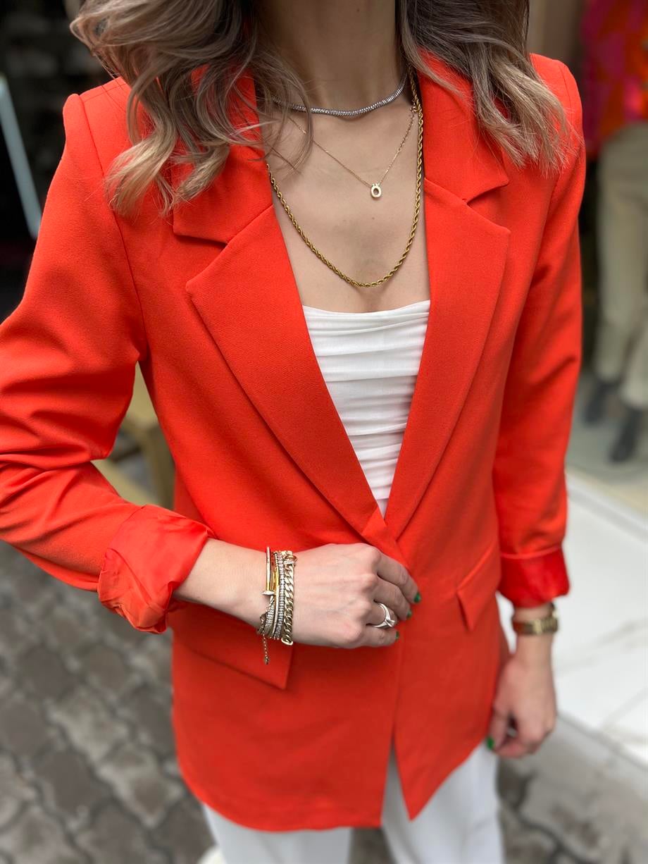 Hyl Turuncu Blazer Ceket 