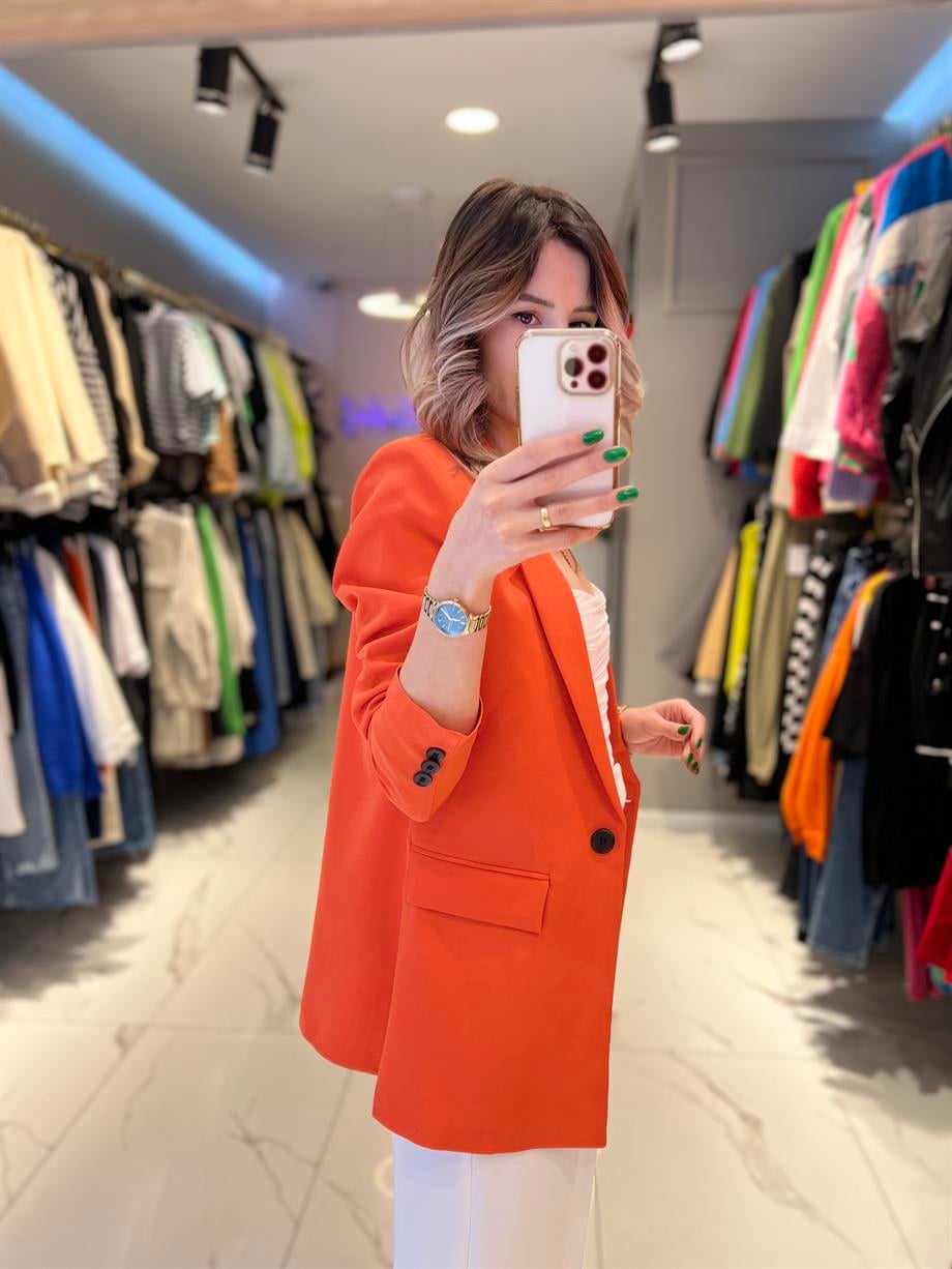 Hyl Turuncu Blazer Ceket 