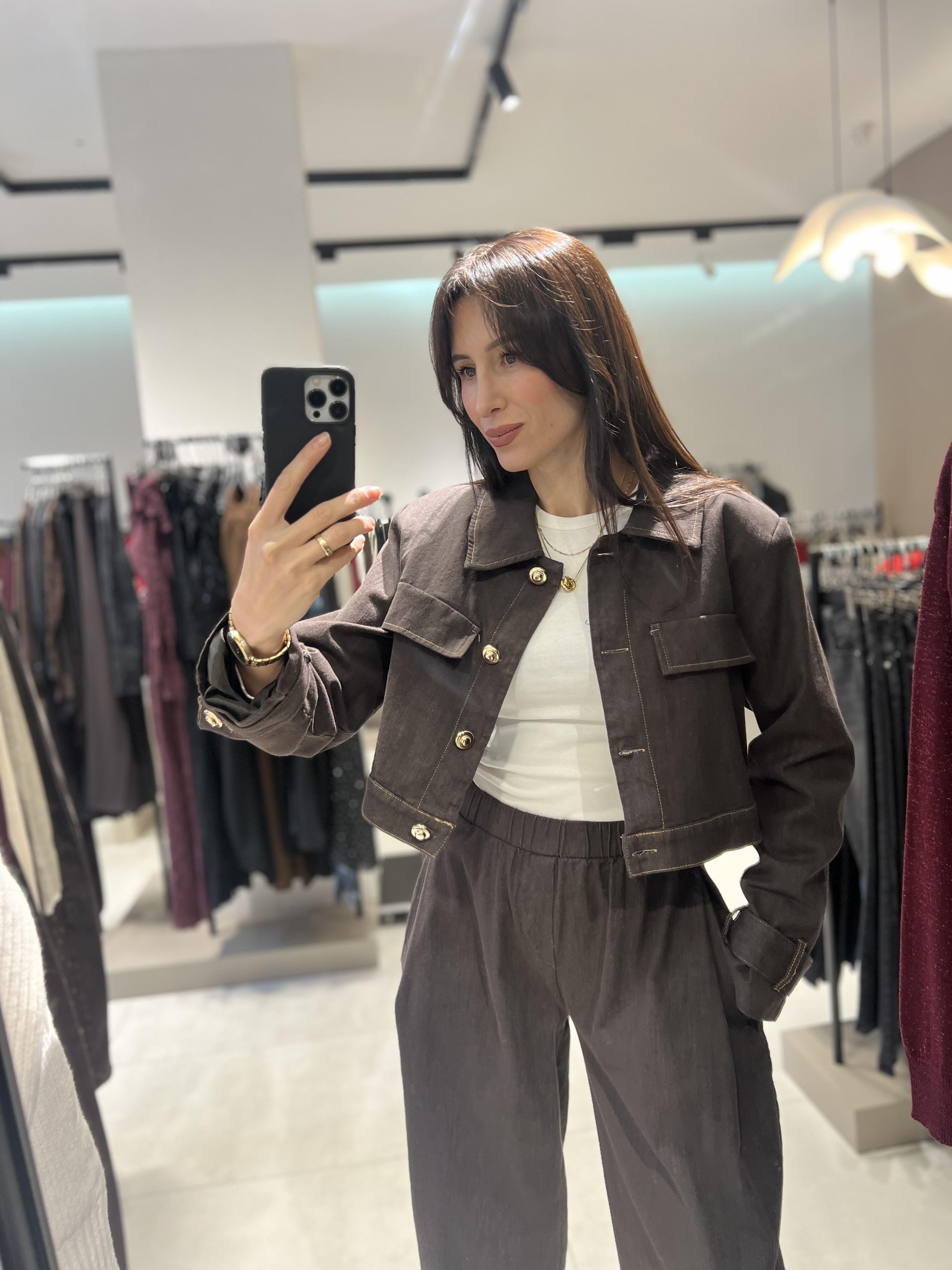 İkili Kot Takım Kahve