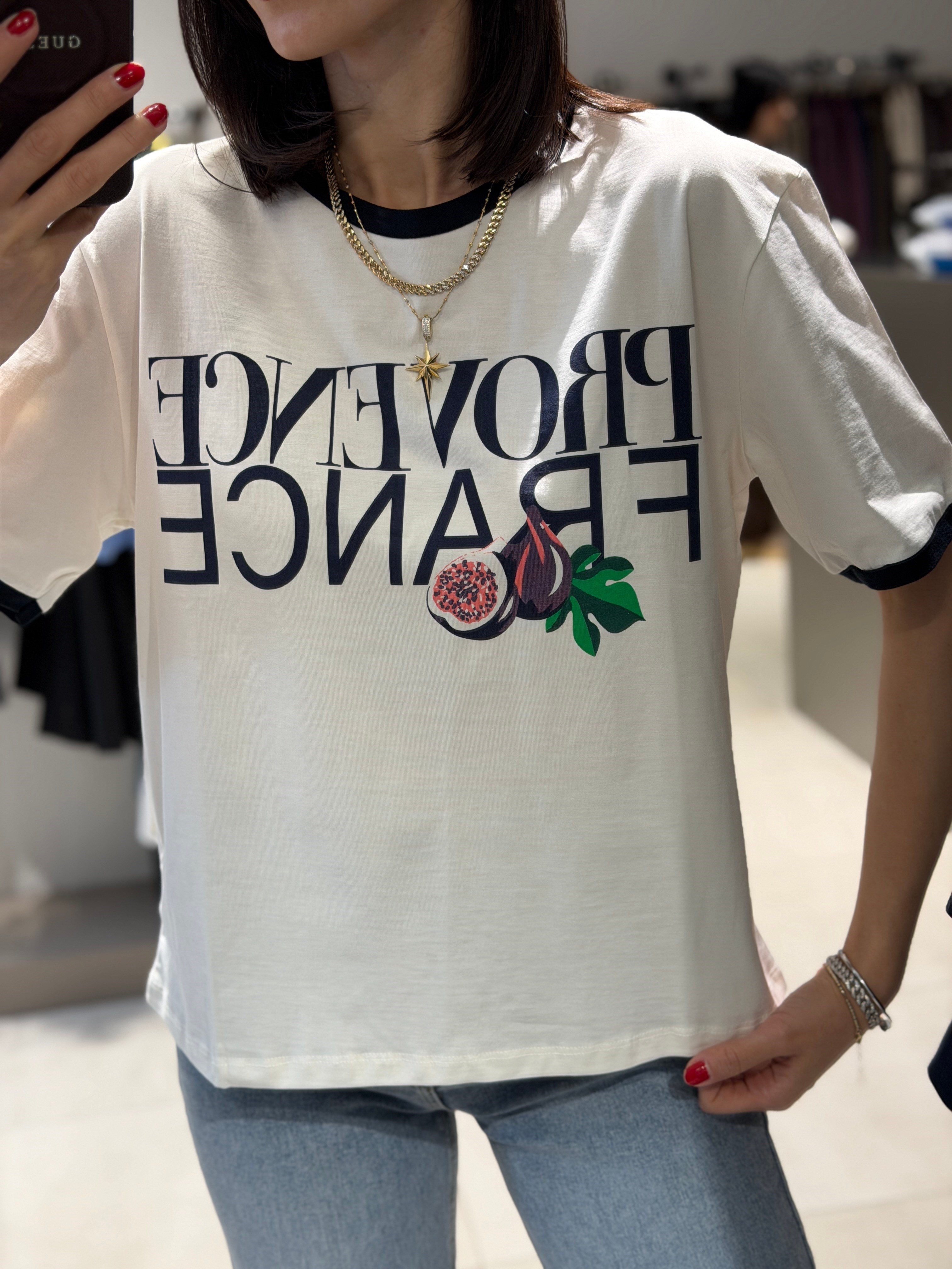 İncir Baskı Tshırt LACİVERT