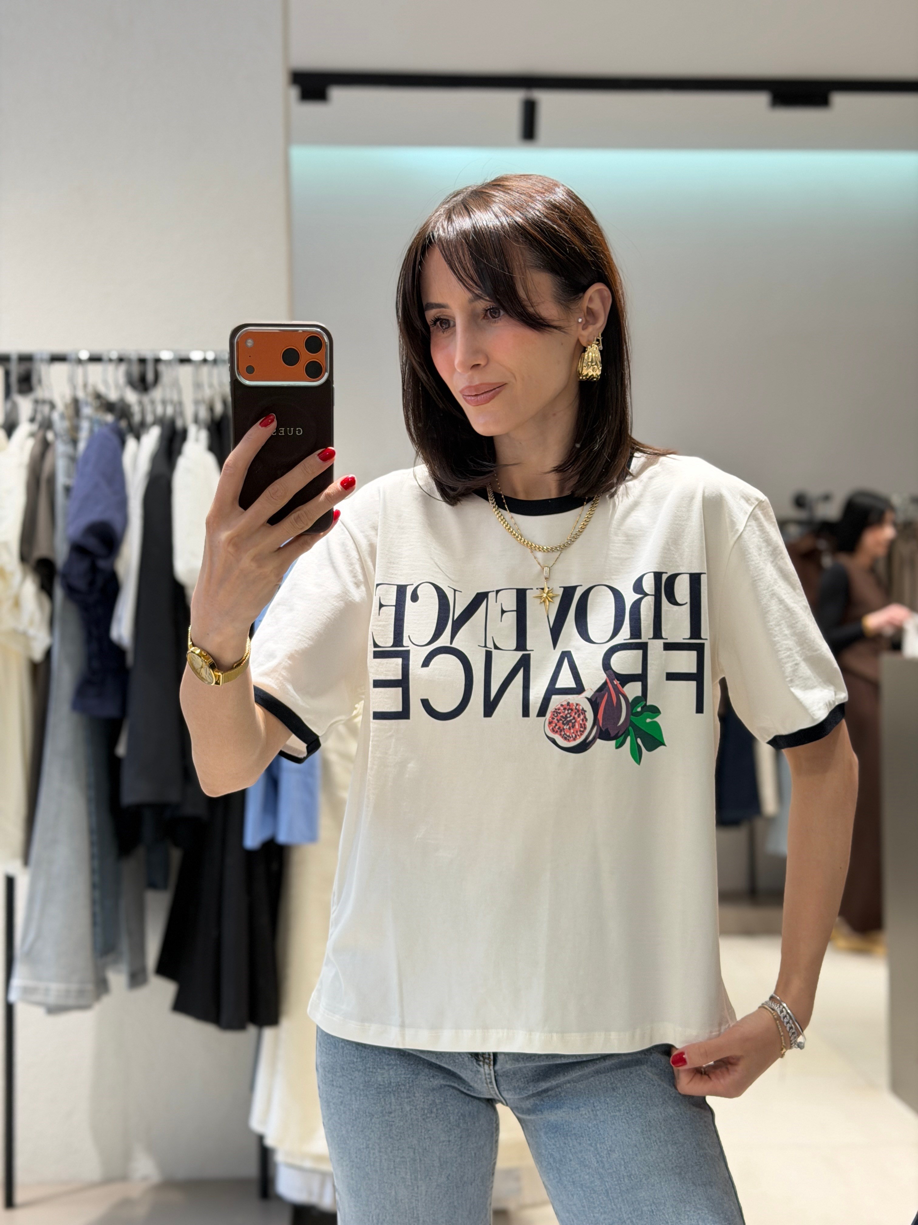 İncir Baskı Tshırt LACİVERT