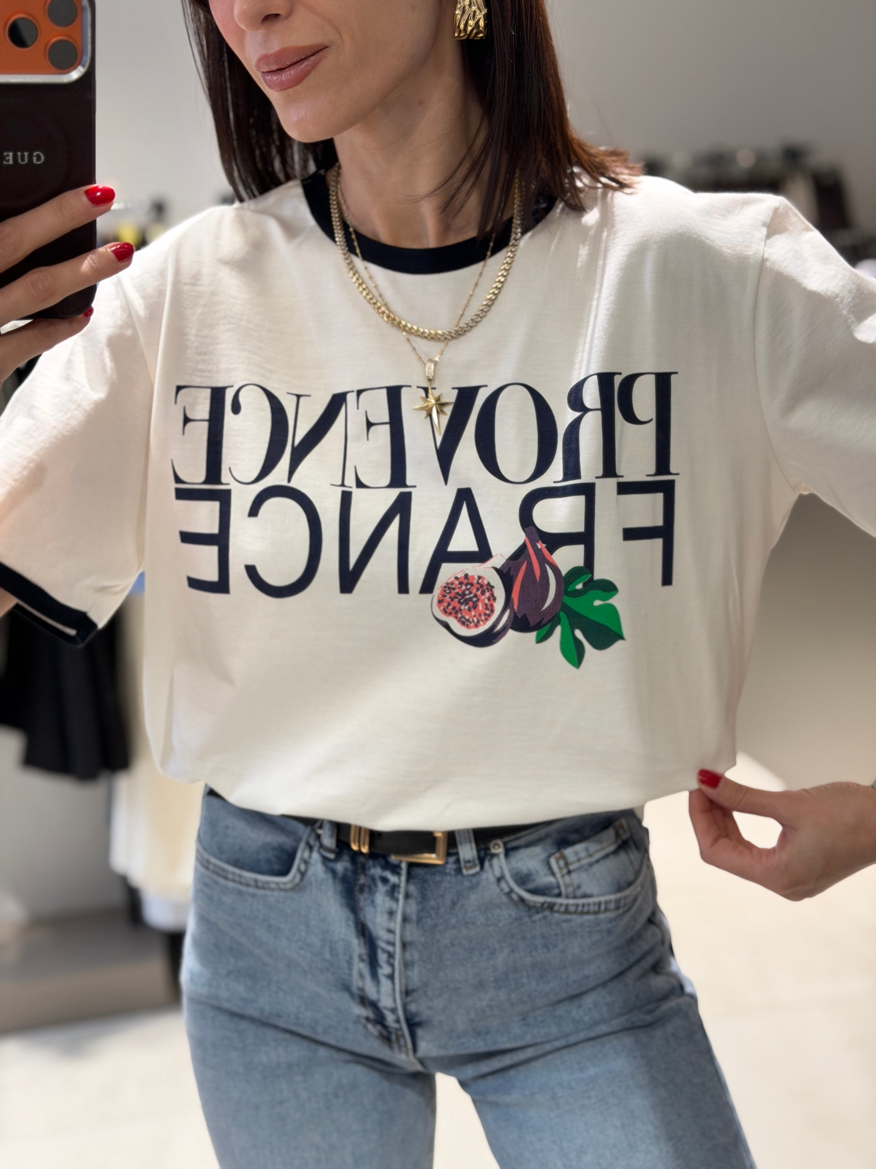 İncir Baskı Tshırt LACİVERT