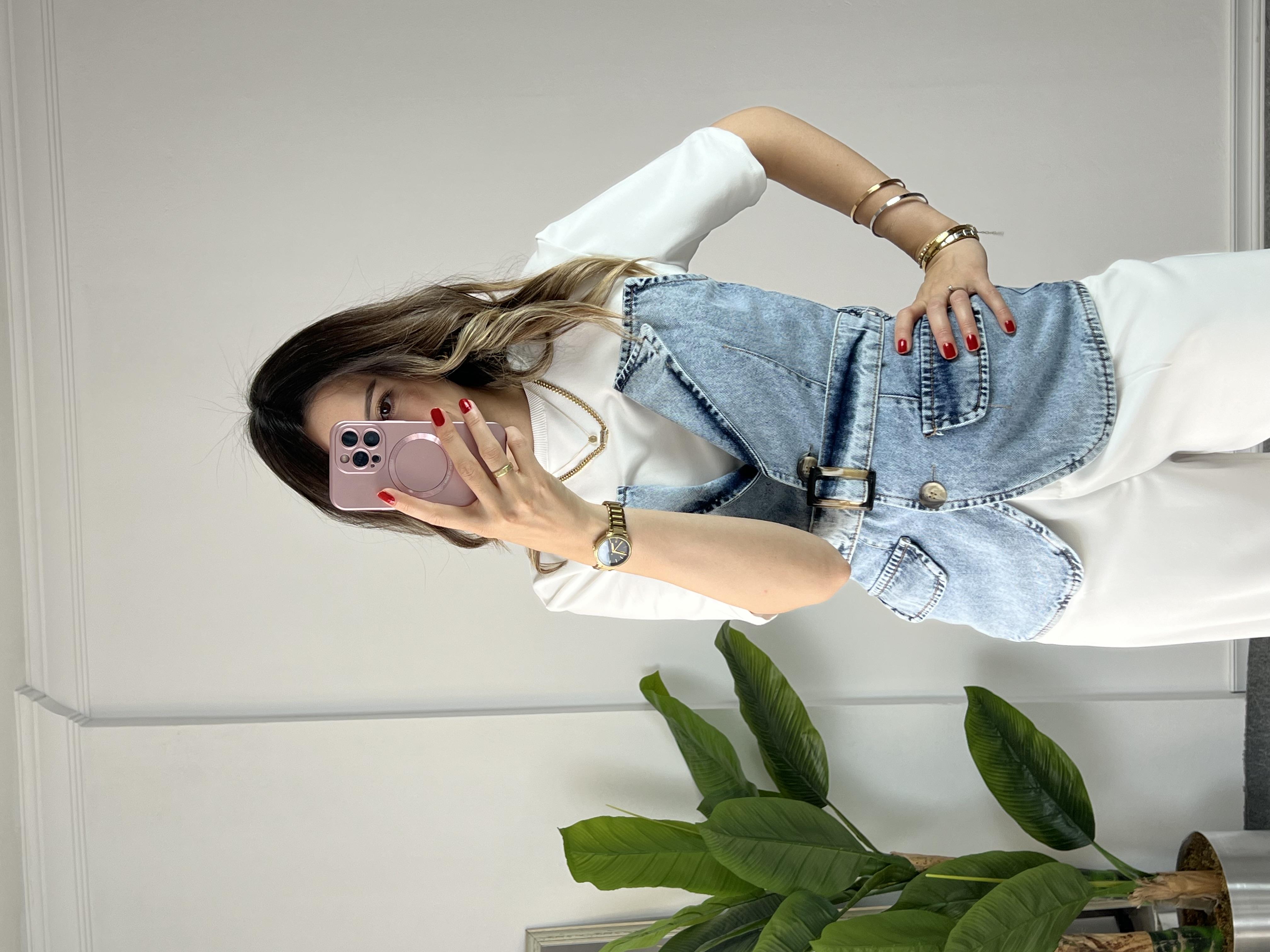 Jean Yelekli T-shirt