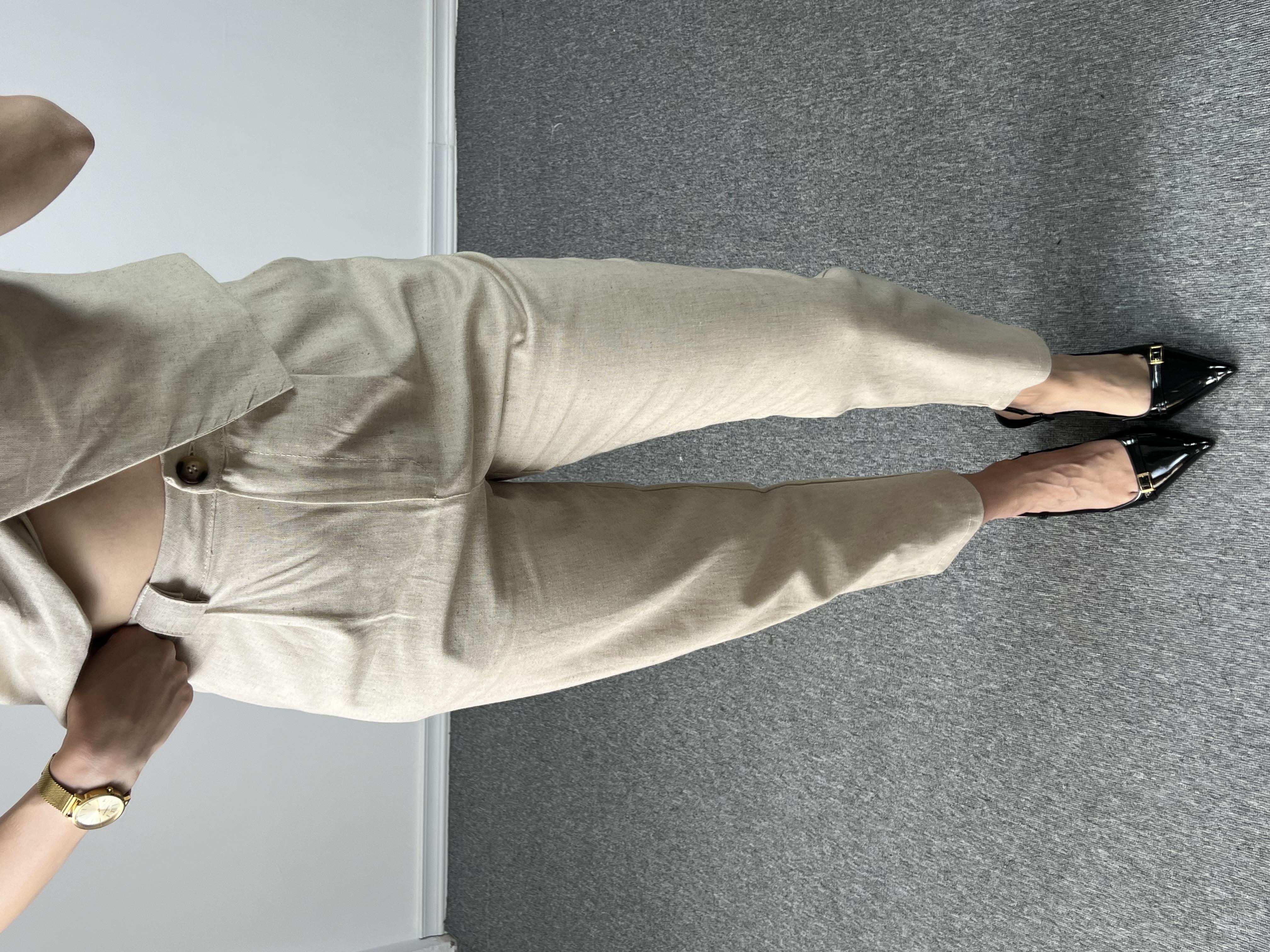 Keten Asimetrik Krem Takım