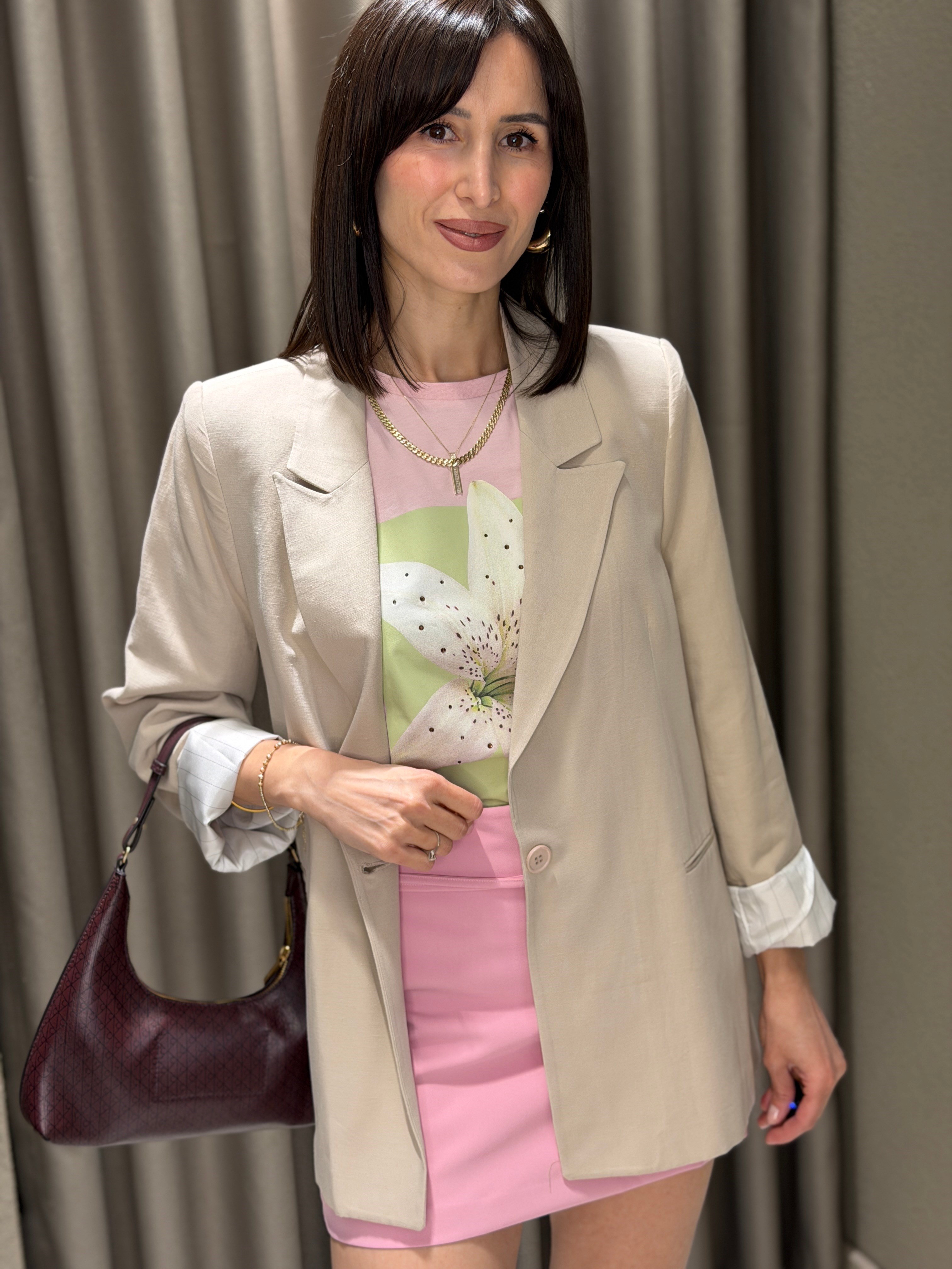 Keten Blazer Ceket TAŞ 