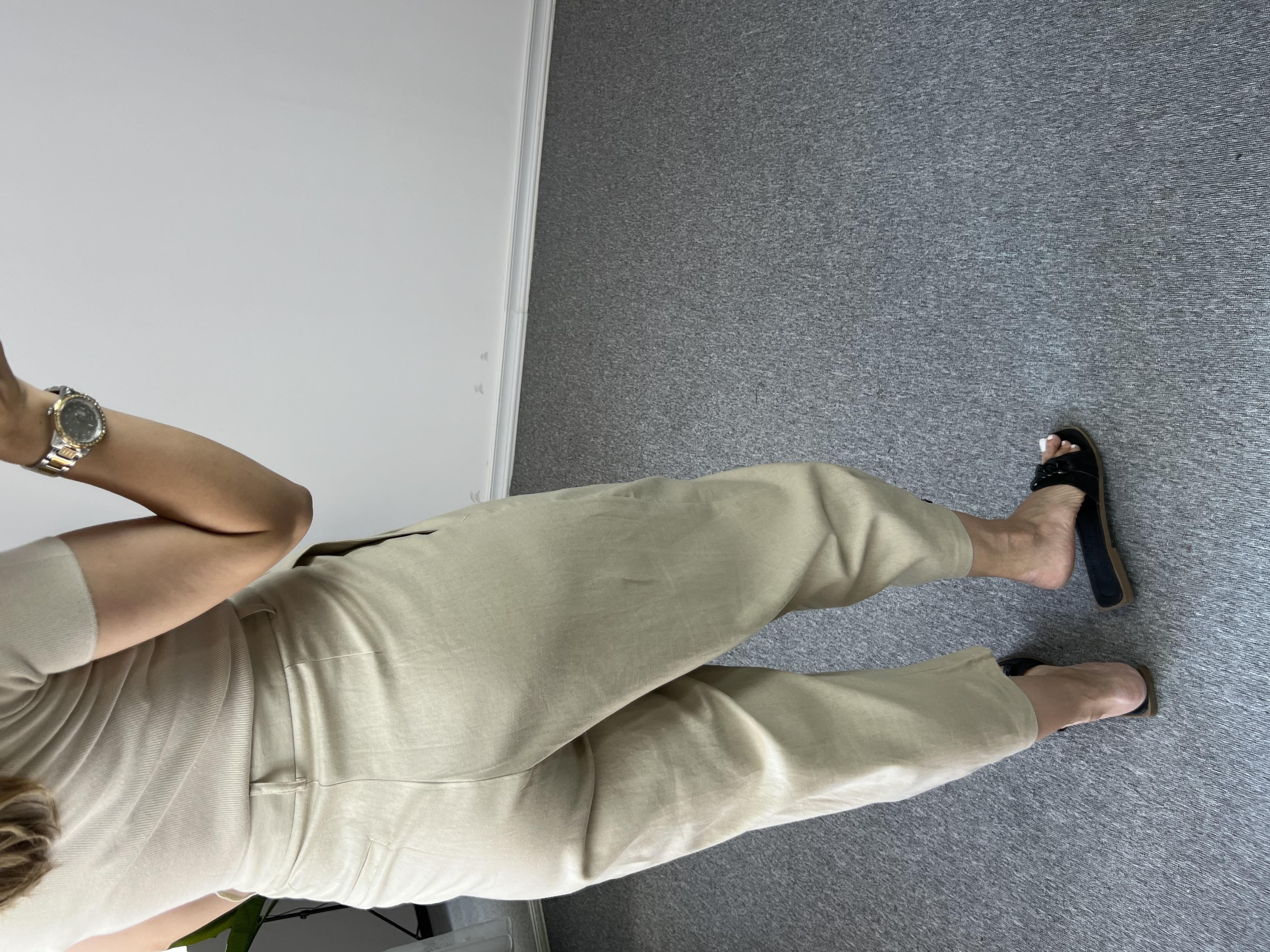 Keten Şalvar Taş Pantolon