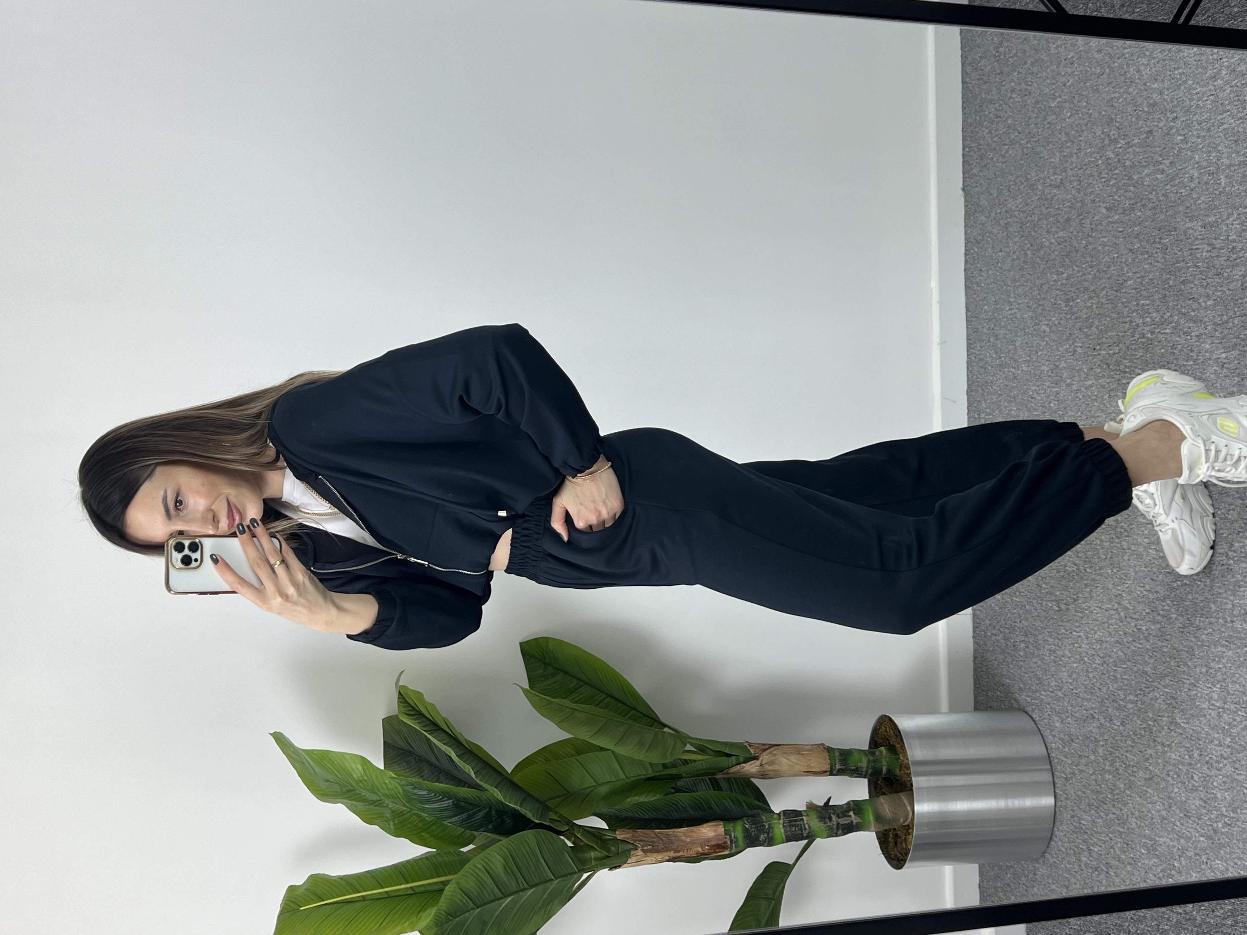 Modal Kumaş Fermuarlı Eşofman Takımı