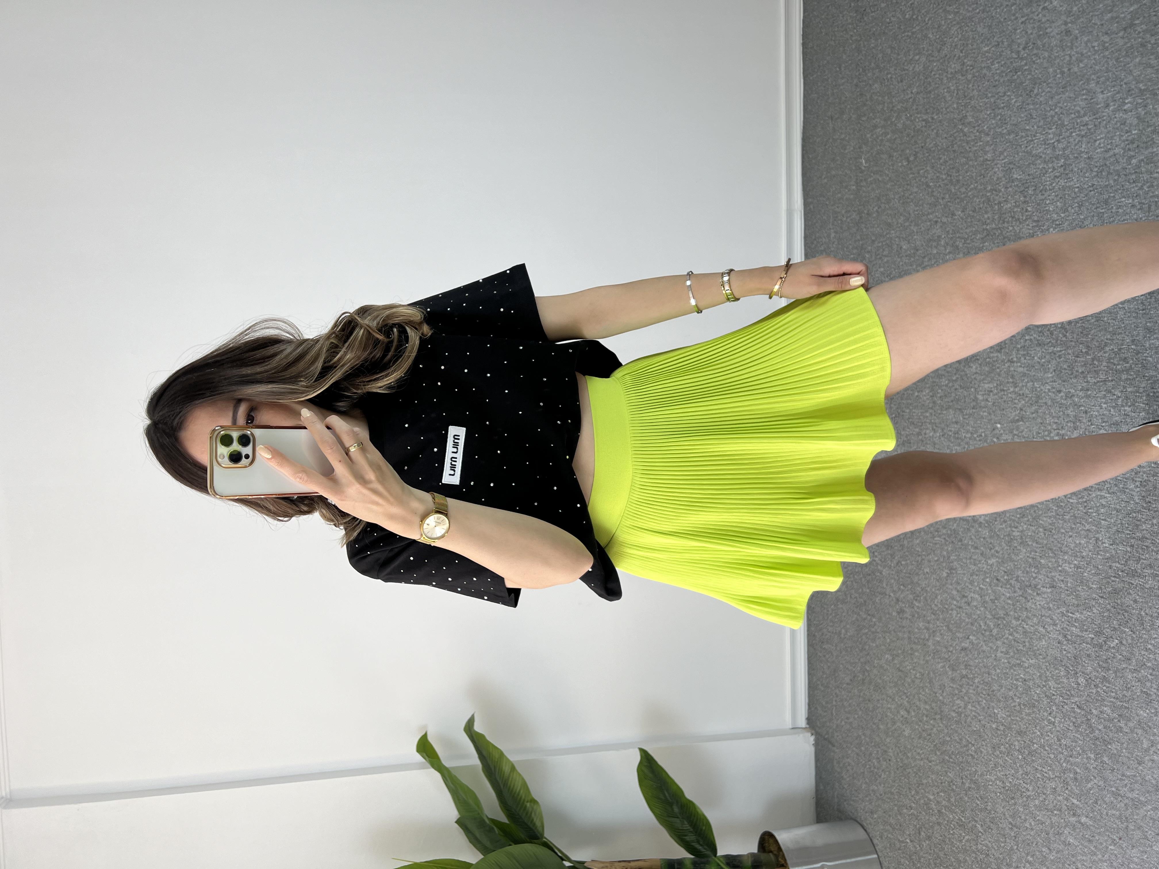 Neon Yeşil Şort Etek